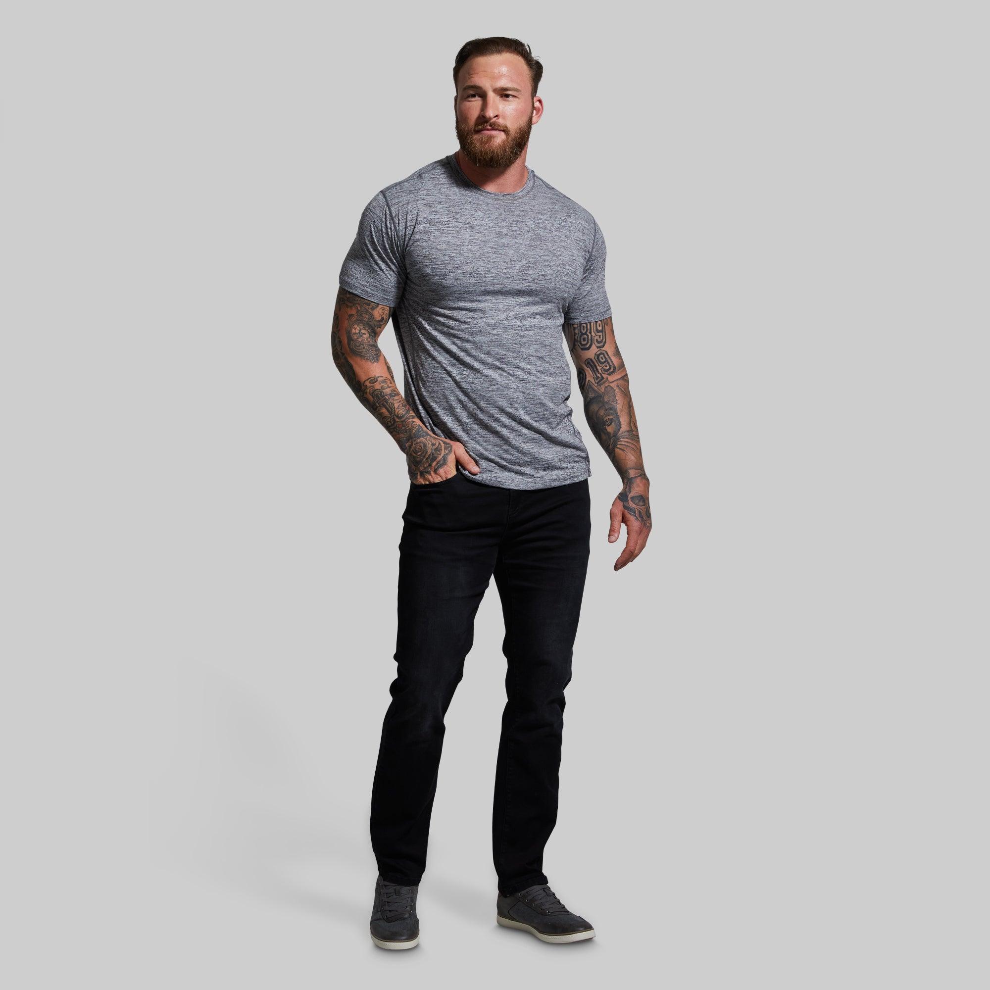 FLEX Stretchy Athletic Fit Jean (Black) - Image 7