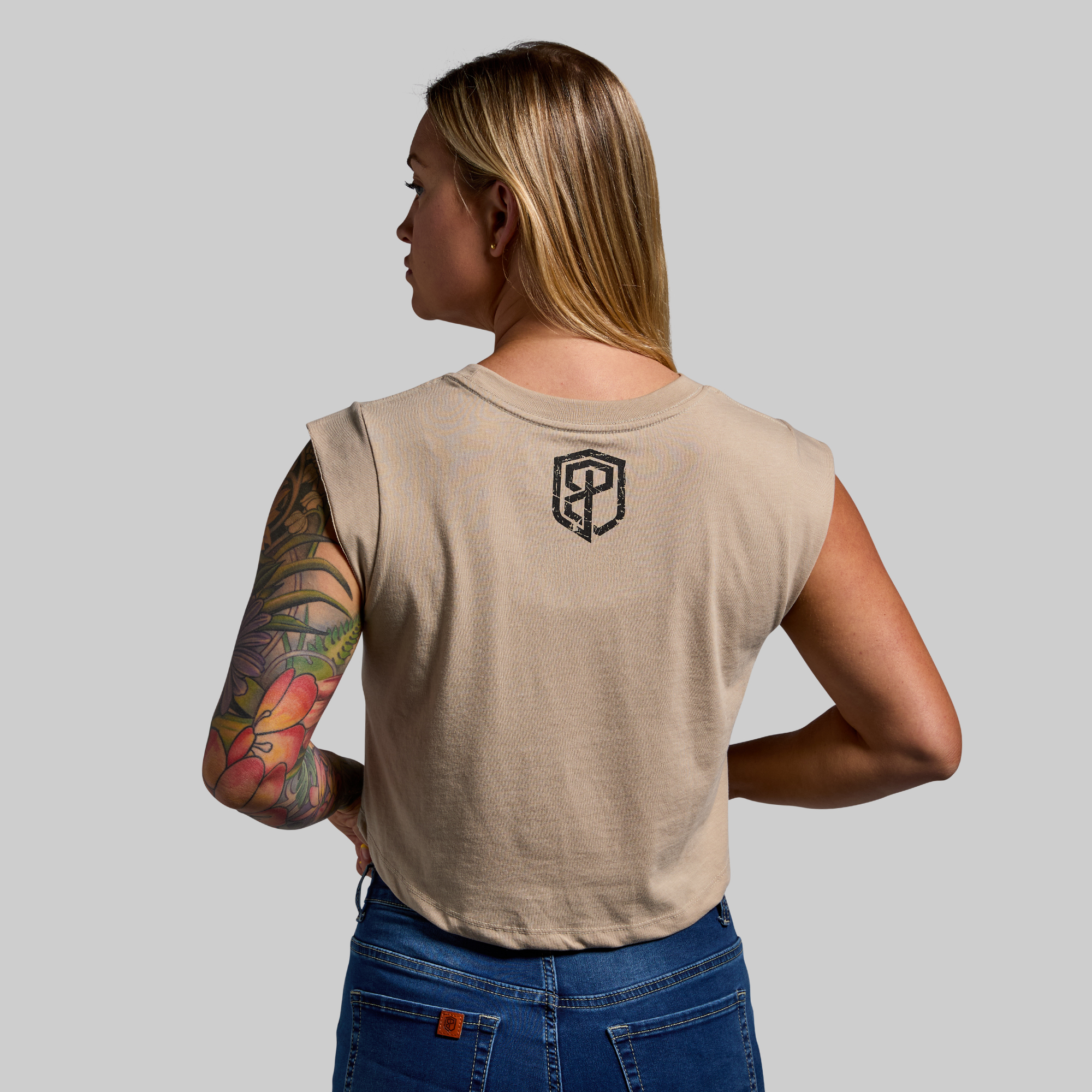 Gadsden Flag Festival Crop (Tan) - Image 2