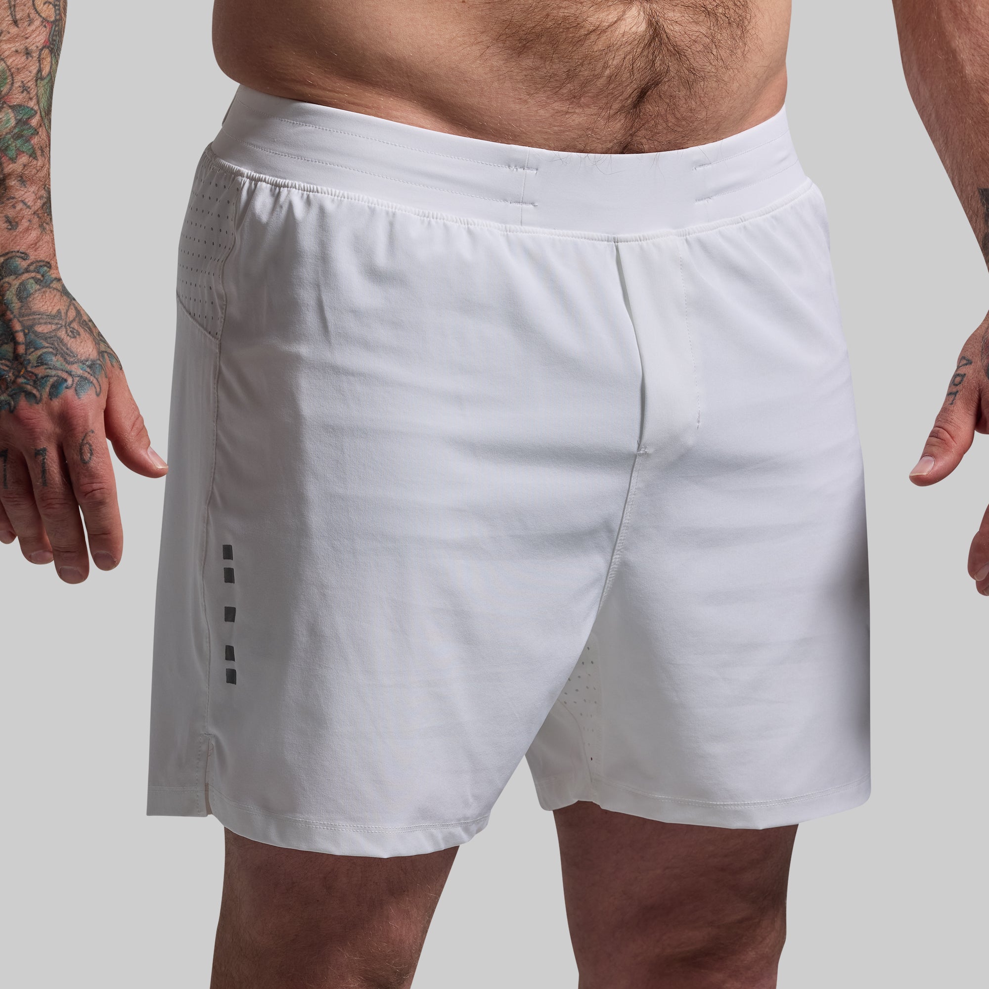 Men's Endurance Short w/ Compression (White)