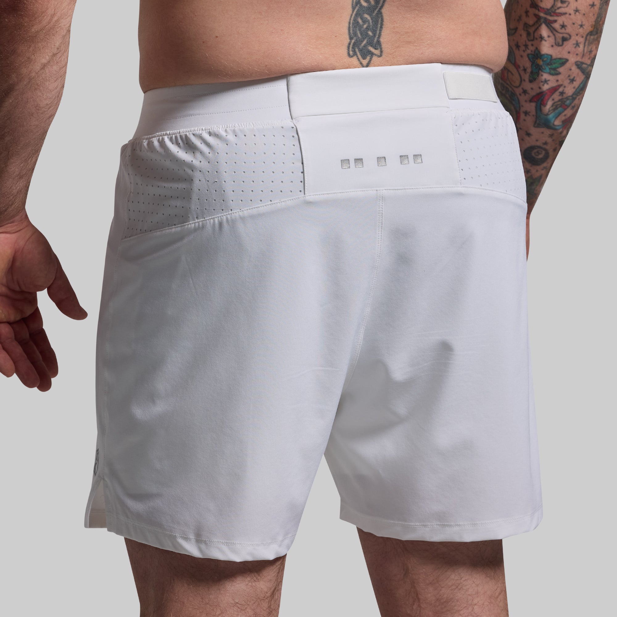 Men's Endurance Short w/ Compression (White) - Image 3