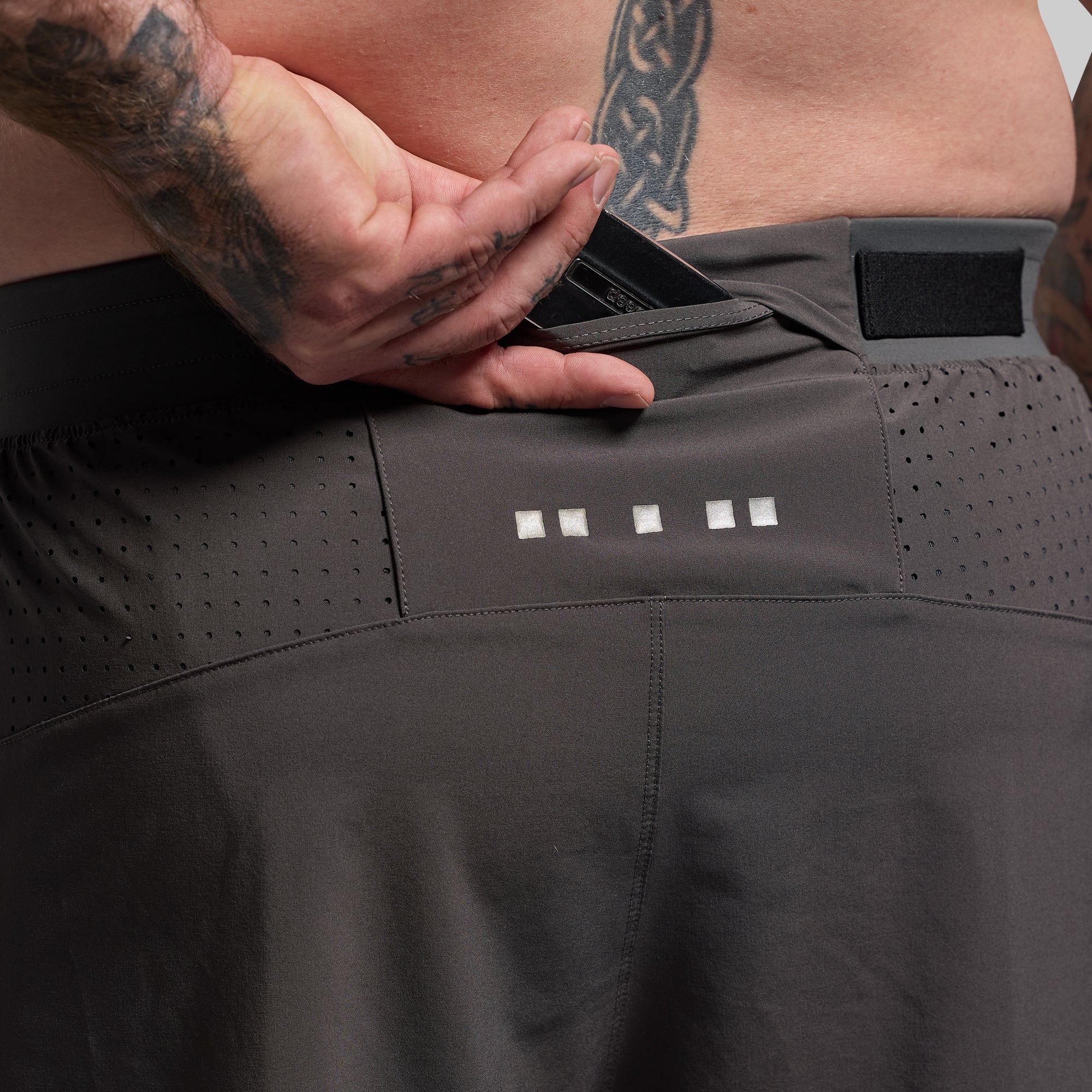 Men's Endurance Short w/ Compression (Gunmetal) - Image 5