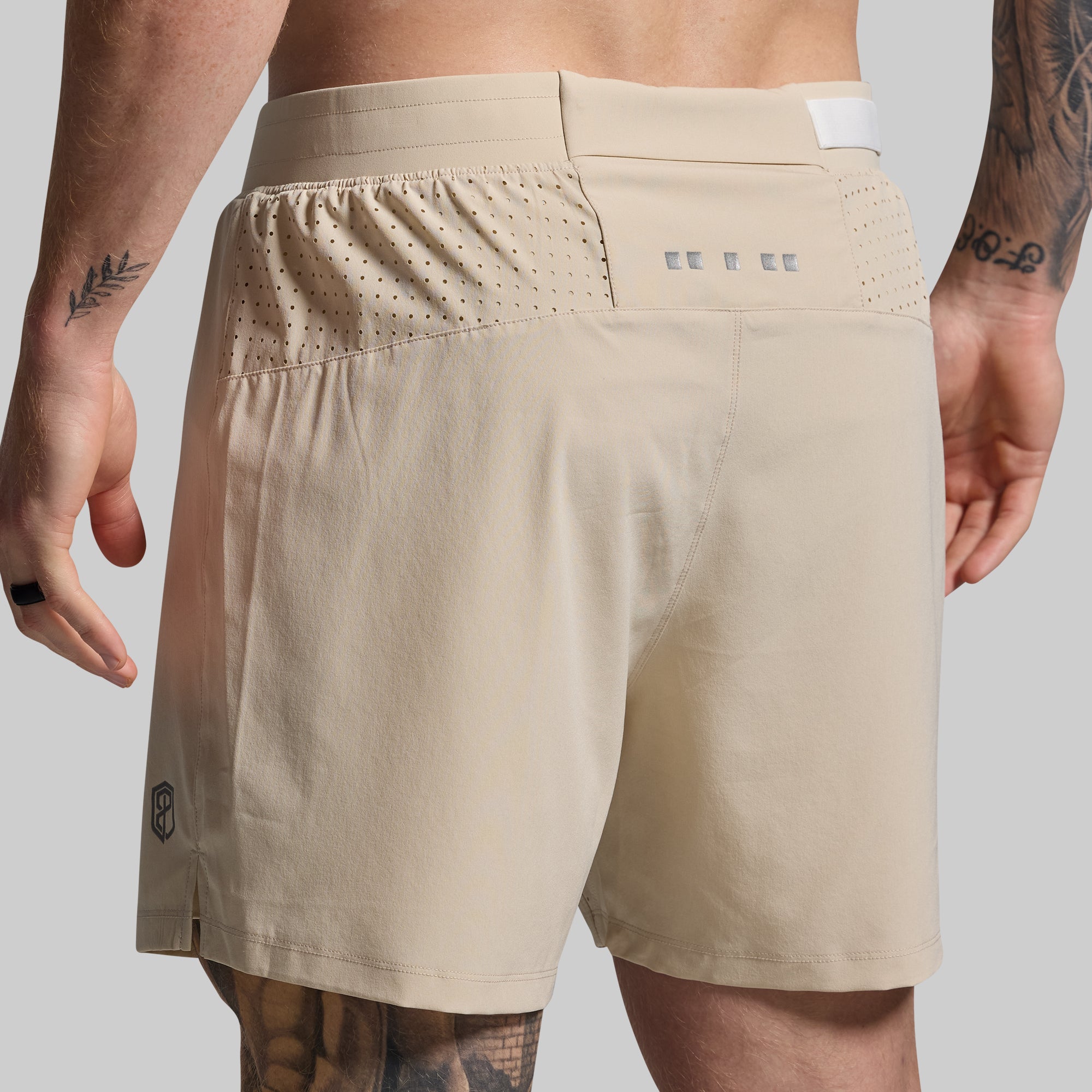 Men's Endurance Short w/ Compression (Oatmeal) - Image 8