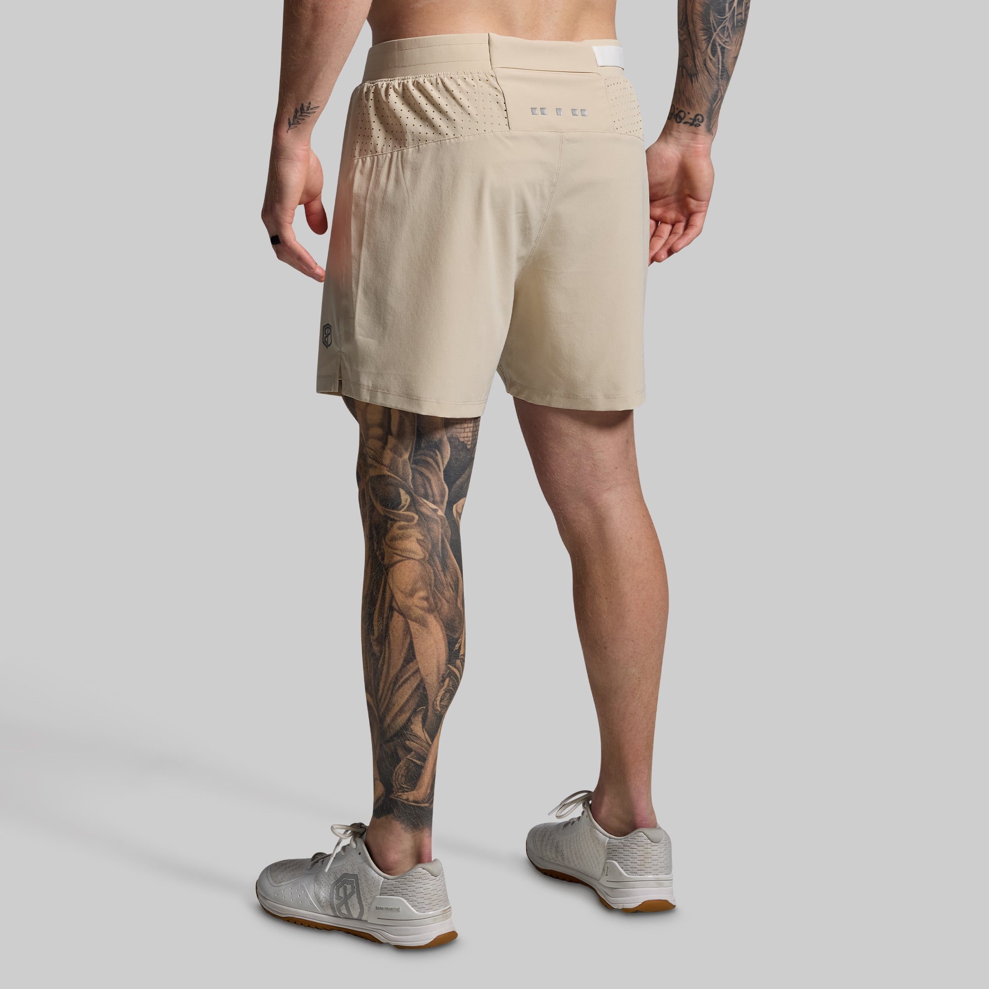 Men's Endurance Short w/ Compression (Oatmeal) - Image 3