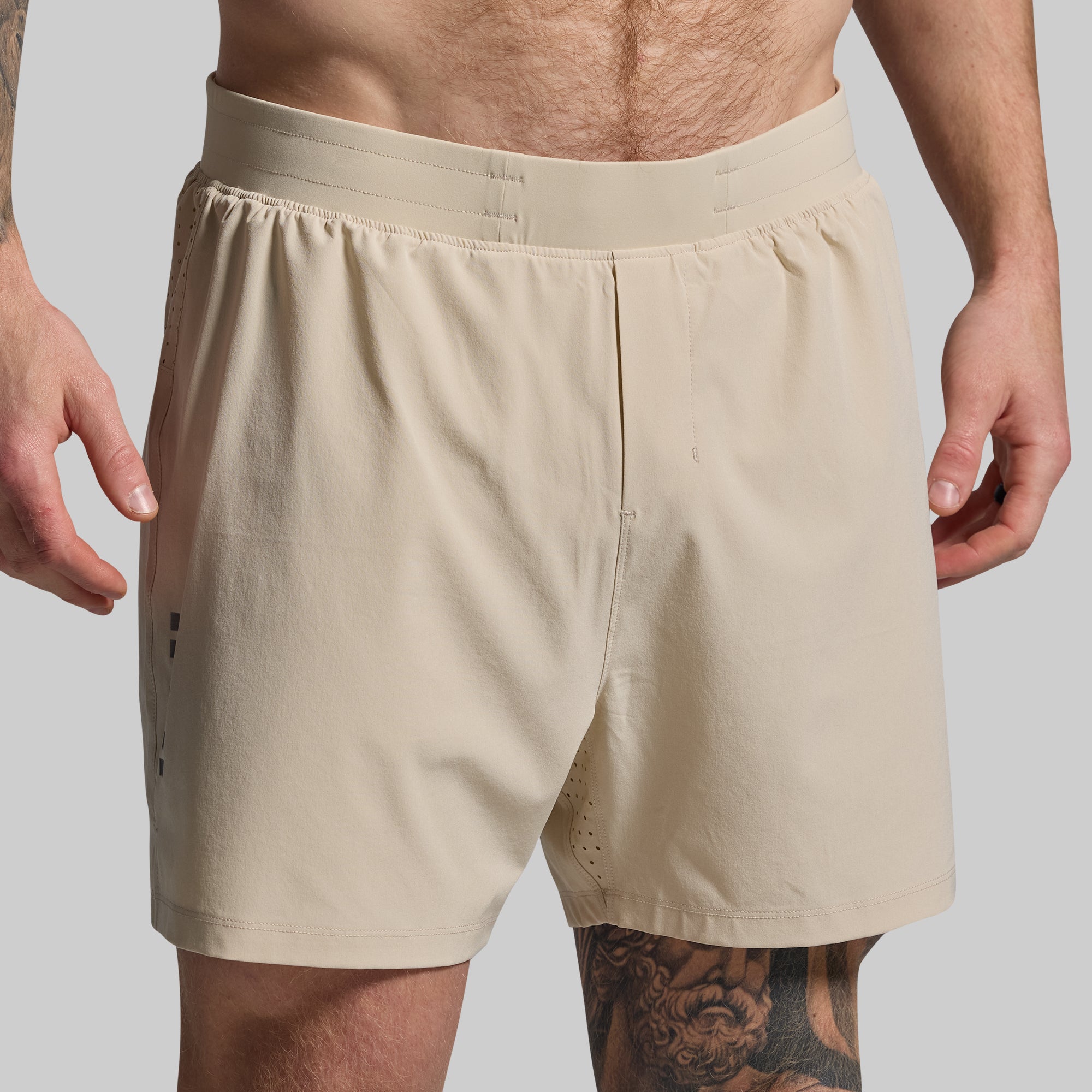 Men's Endurance Short w/ Compression (Oatmeal) - Image 7