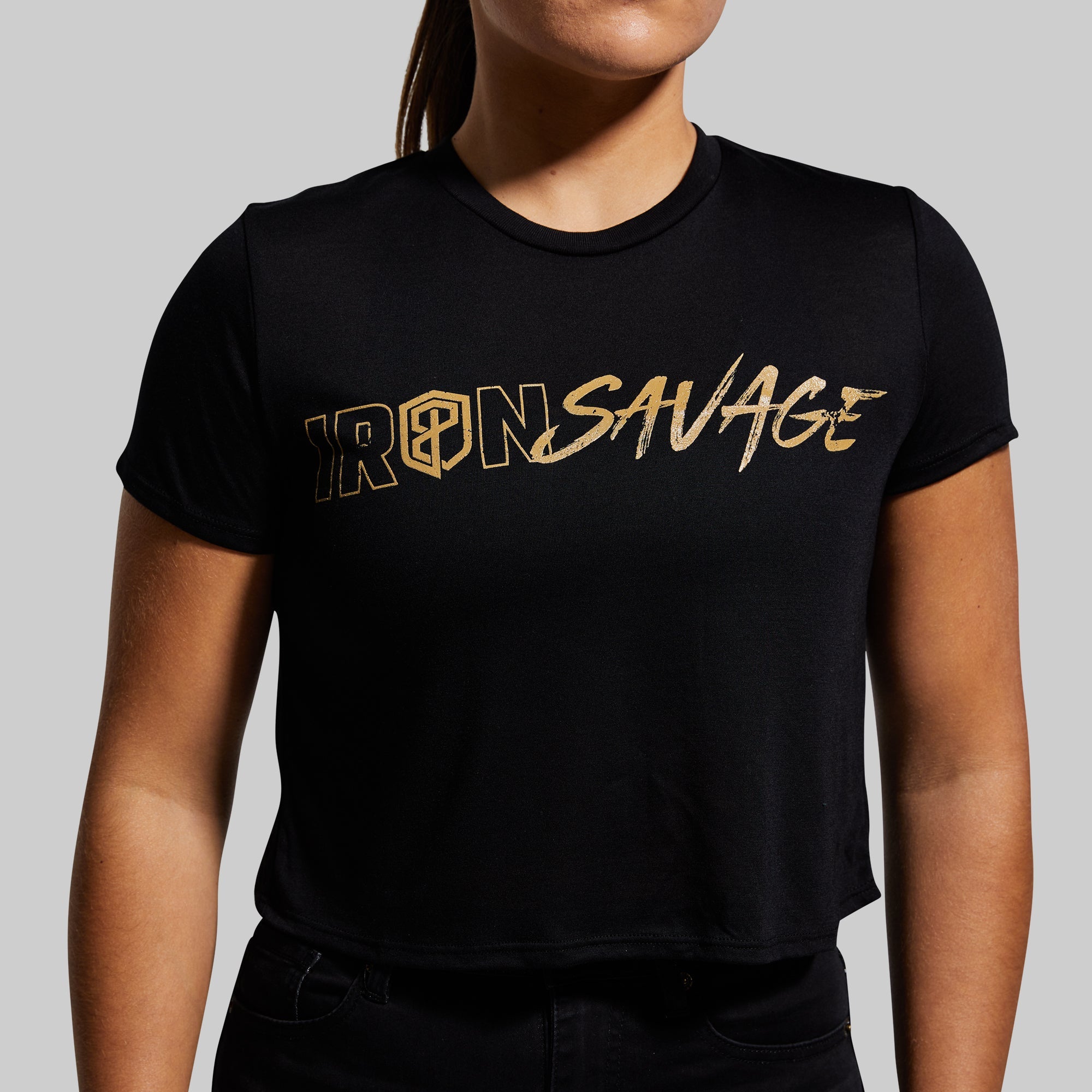 Iron Savage Crop Tee (Black) - Image 7