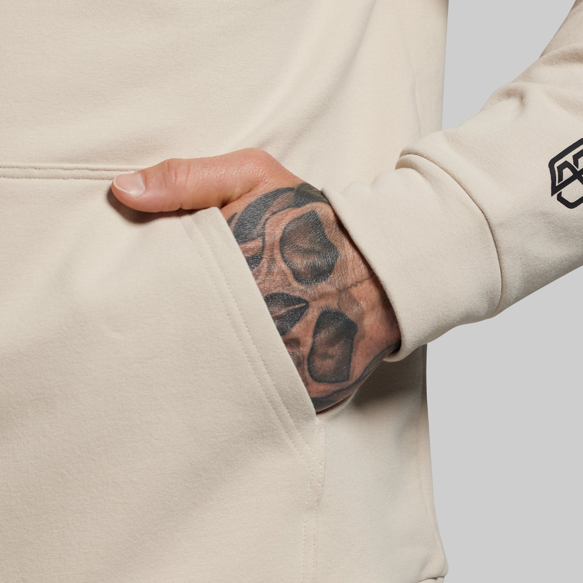 No Excuses Men's Unmatched Hoodie (Pumice) - Image 4