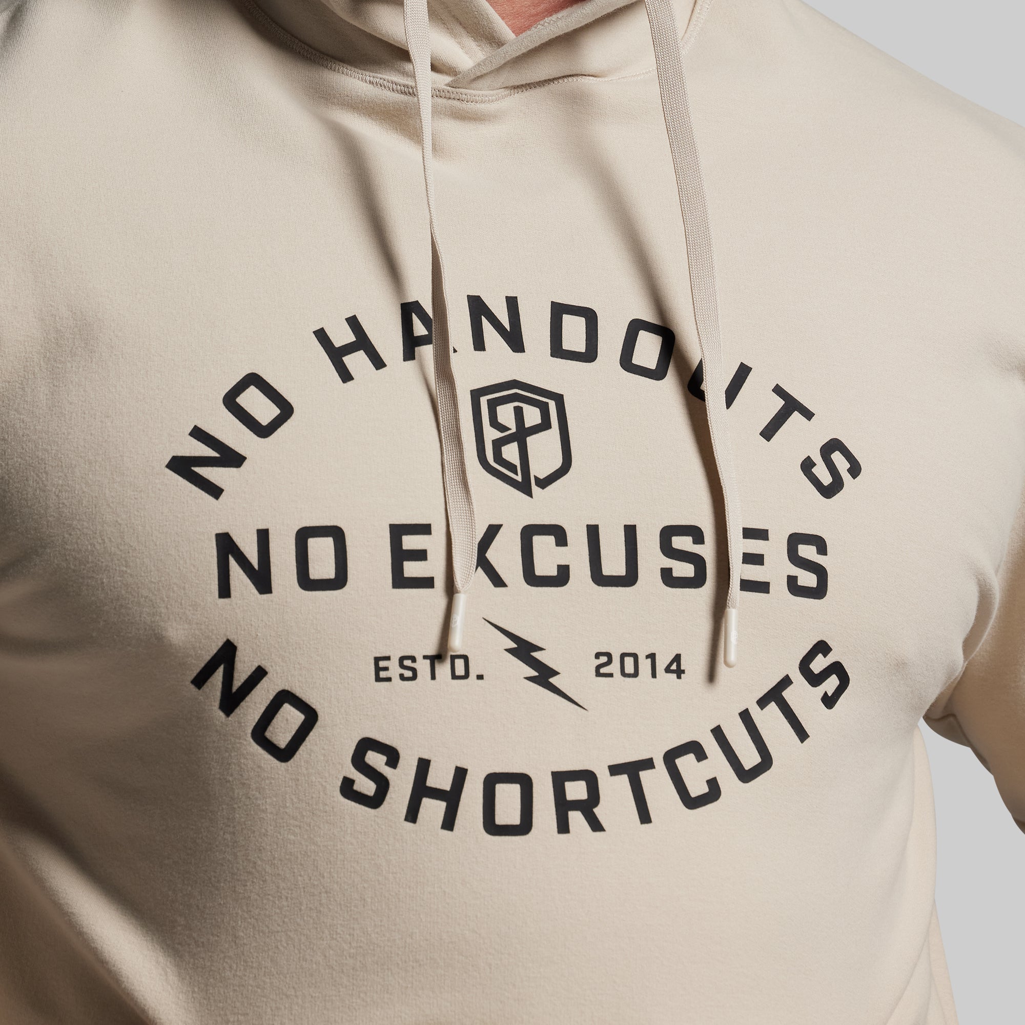 No Excuses Men's Unmatched Hoodie (Pumice) - Image 3