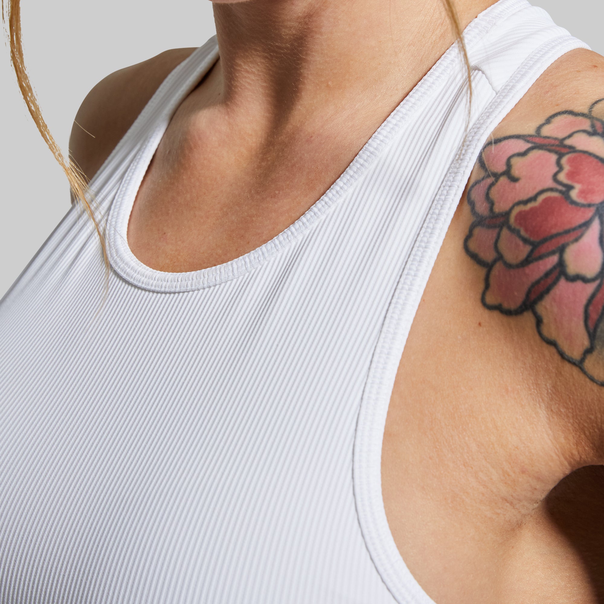 Perfect Ribbed Tank (White) - Image 4