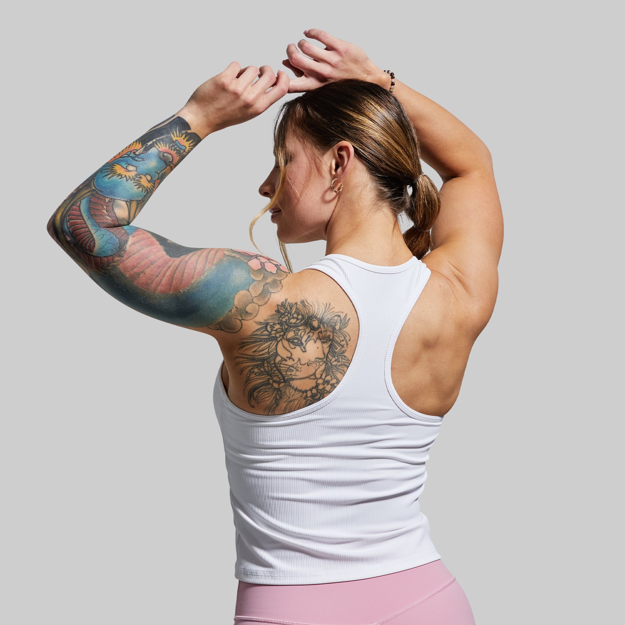 Perfect Ribbed Tank (White) - Image 3