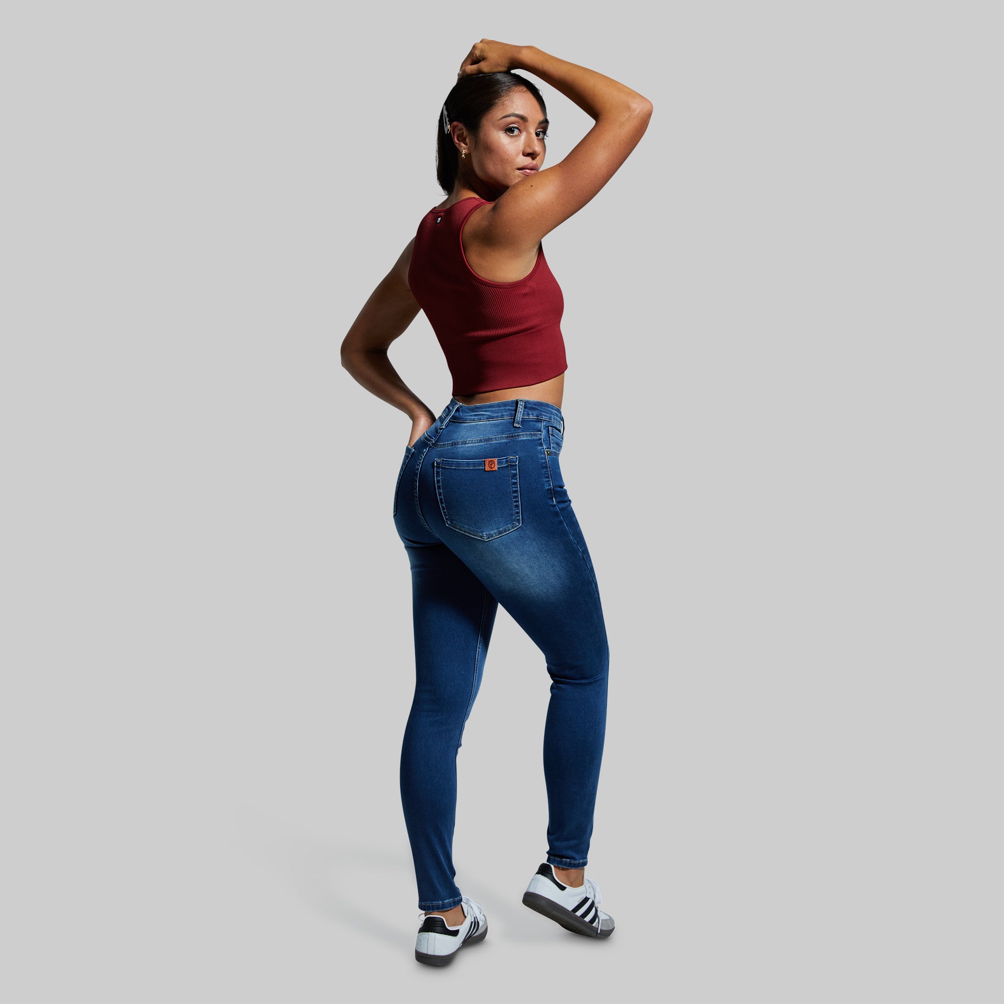 FLEX Stretchy High-Rise Skinny Jean (Dark Wash) - Image 6