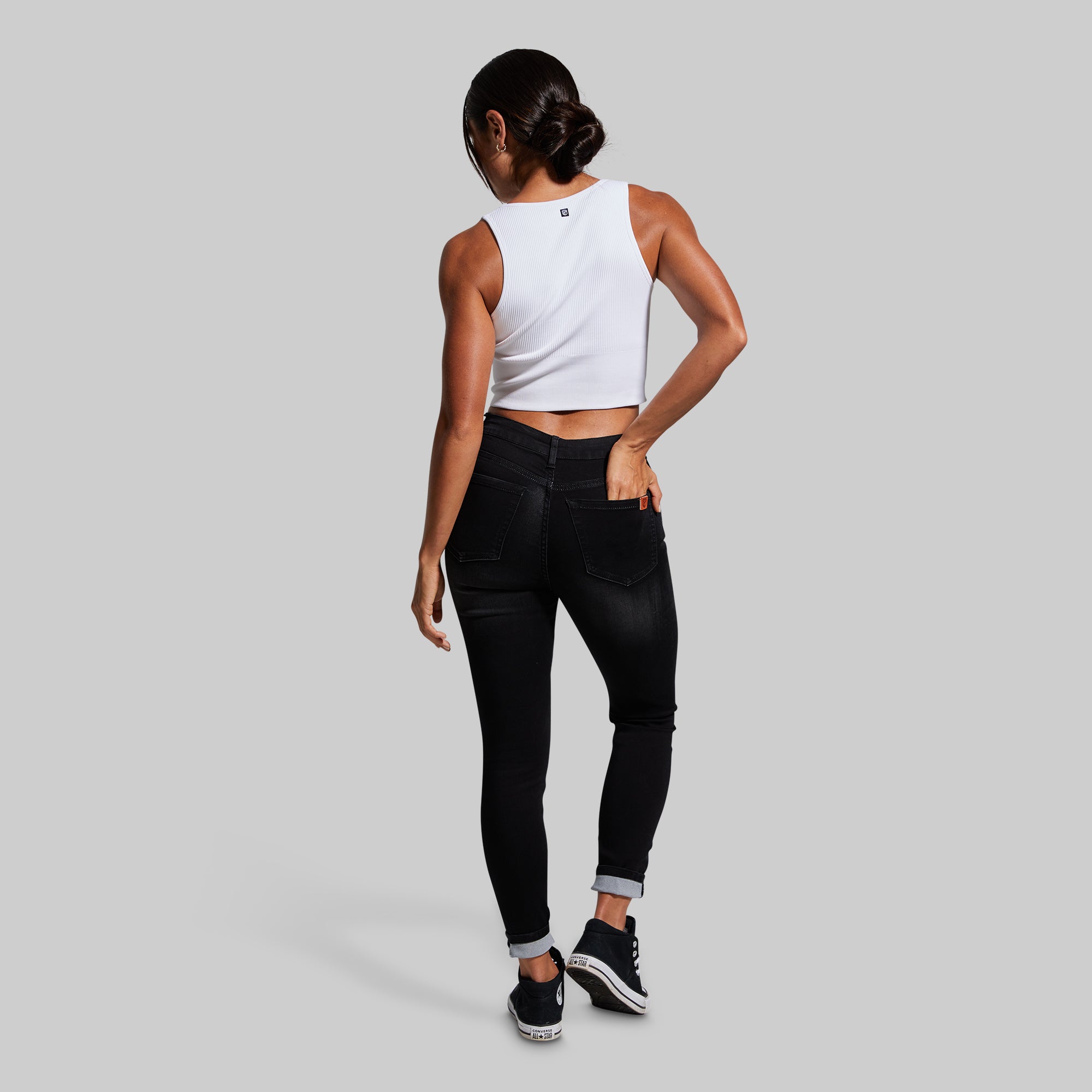 FLEX Stretchy High-Rise Skinny Jean (Black) - Image 9