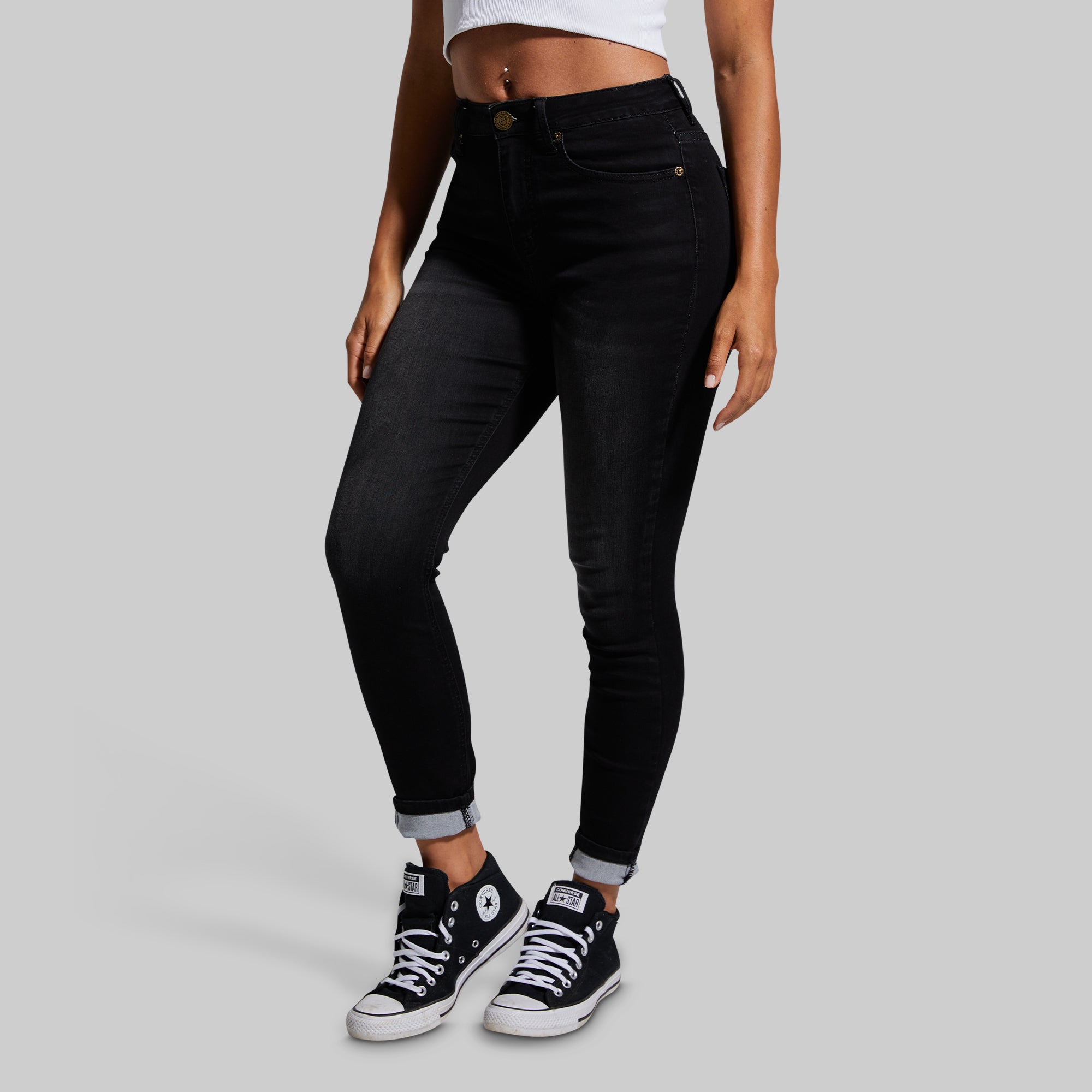 FLEX Stretchy High-Rise Skinny Jean (Black) - Image 4