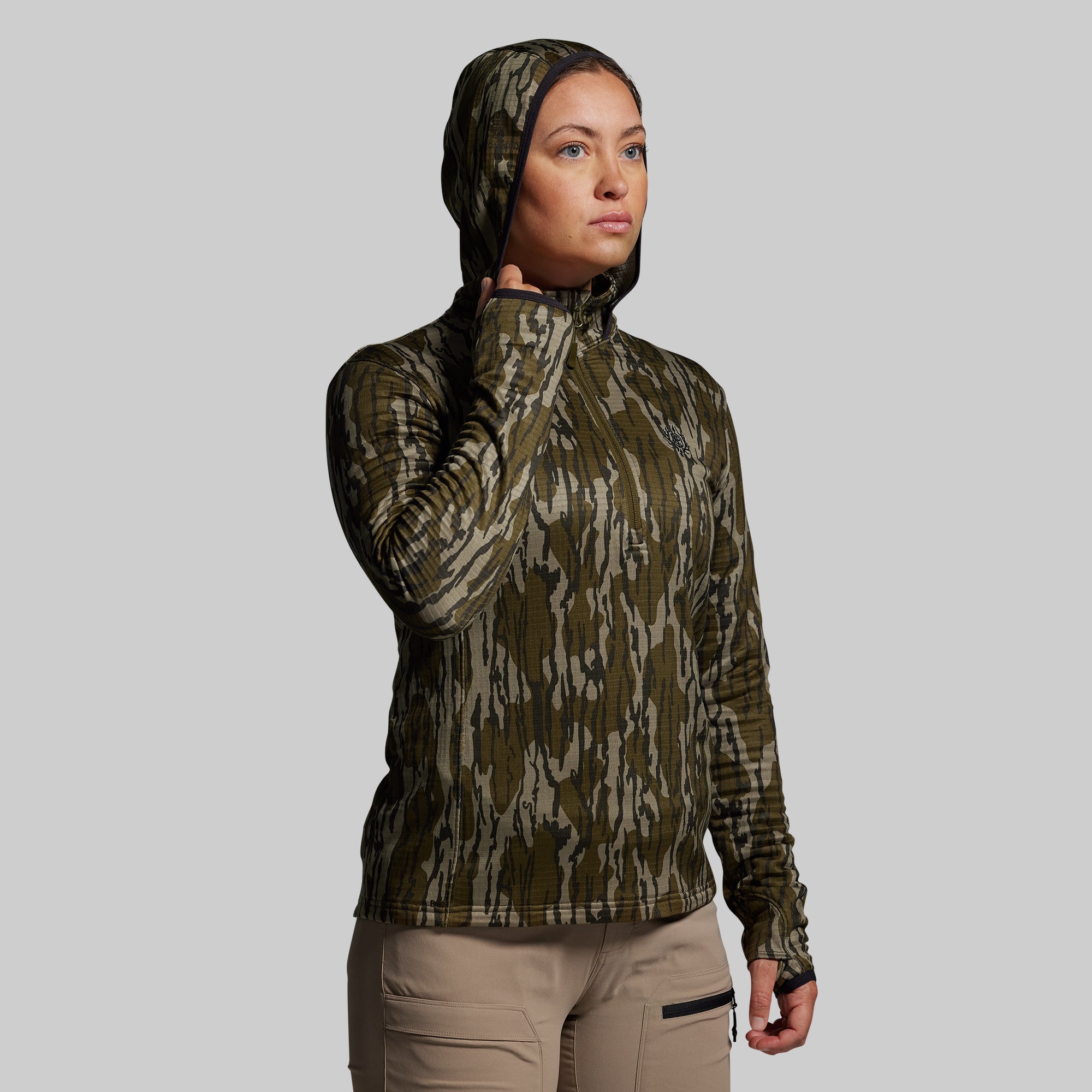 Women's Quiver Half Zip Hoodie 2.0 (Mossy Oak? Original Bottomland? 2025) - Image 7