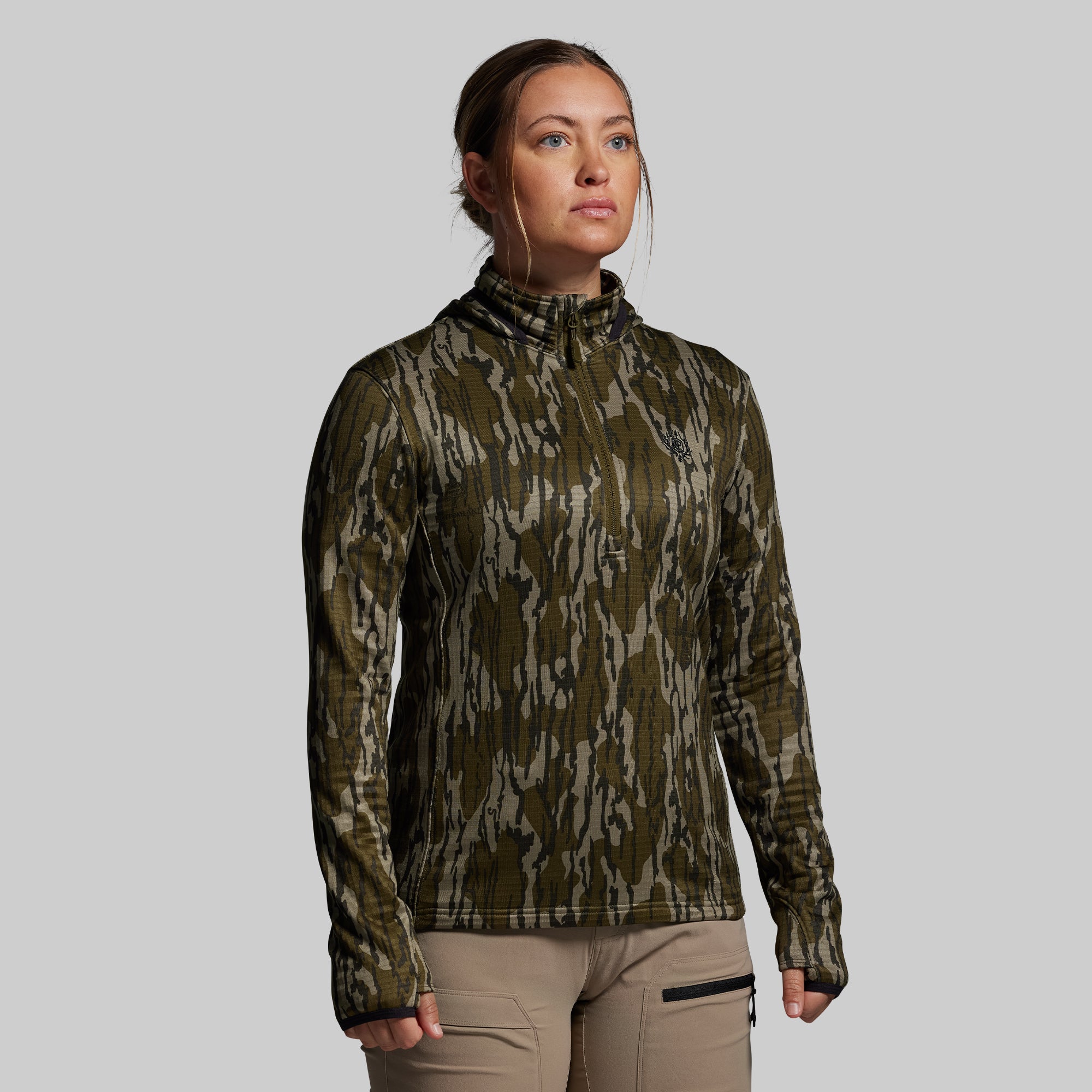 Women's Quiver Half Zip Hoodie 2.0 (Mossy Oak? Original Bottomland? 2025)