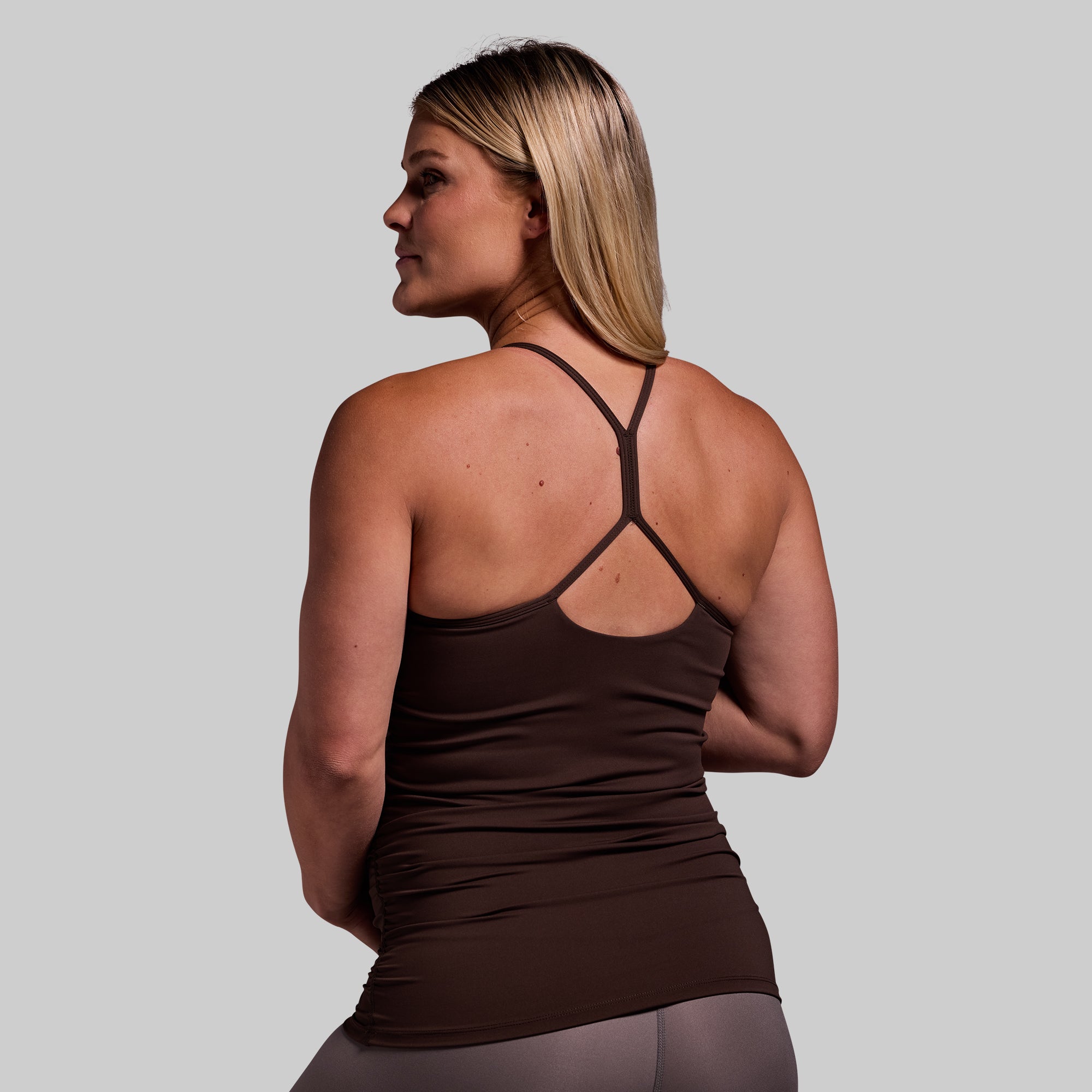 Maternity Drop Shot Tank (Dark Brown) - Image 2