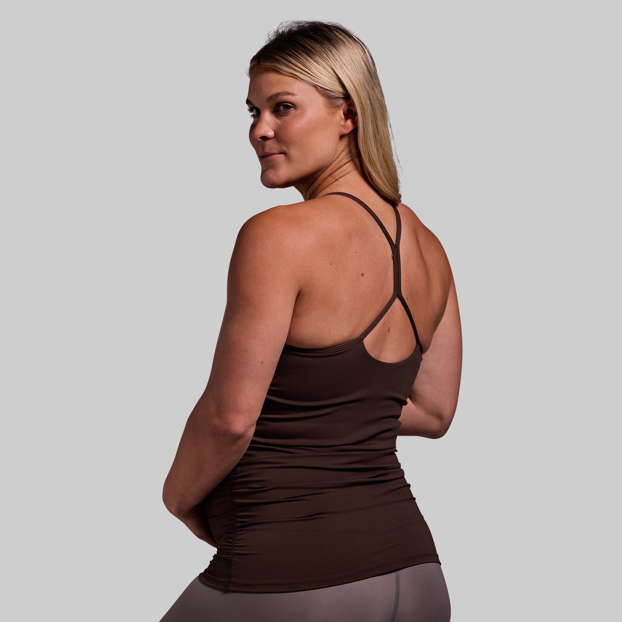 Maternity Drop Shot Tank (Dark Brown) - Image 5