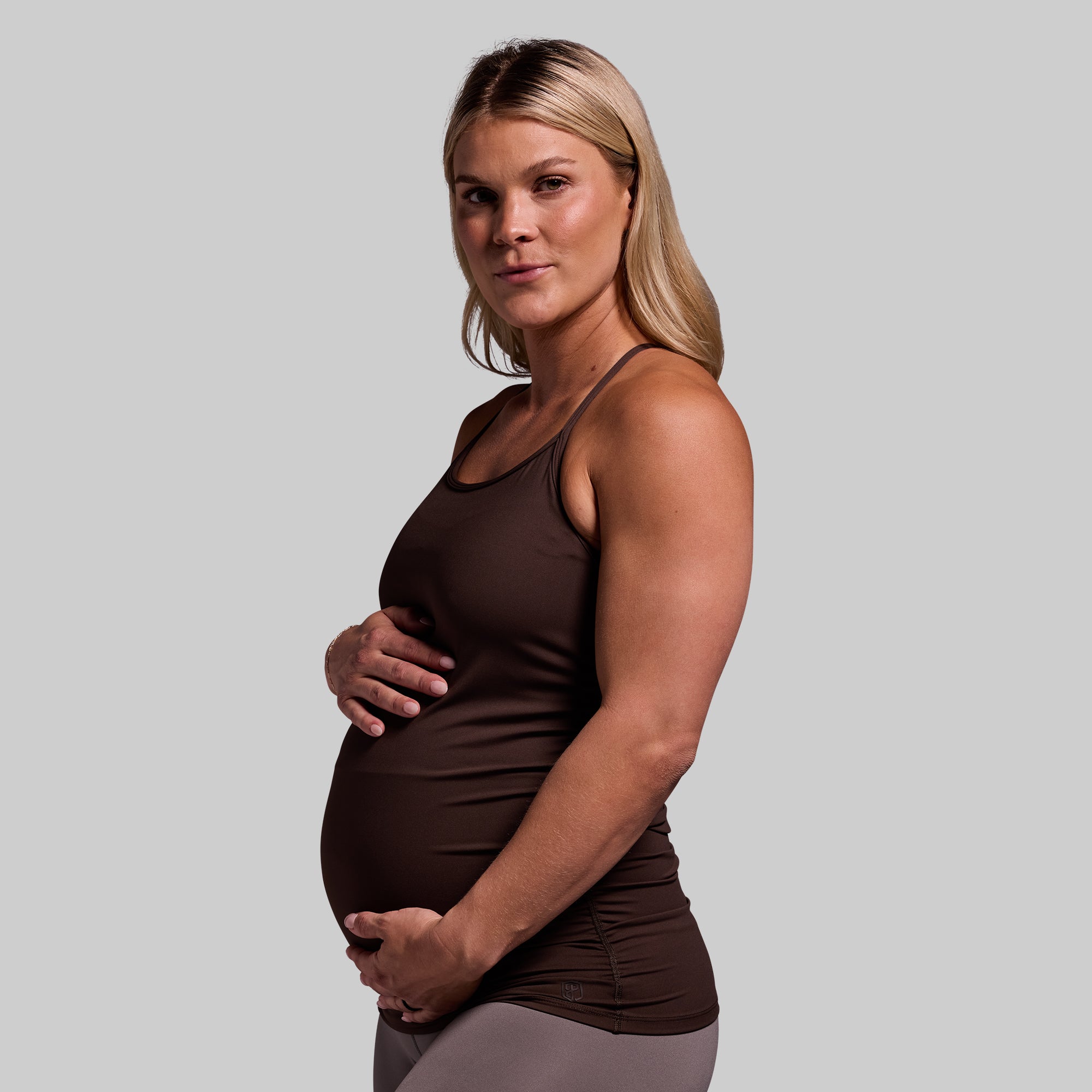 Maternity Drop Shot Tank (Dark Brown) - Image 6