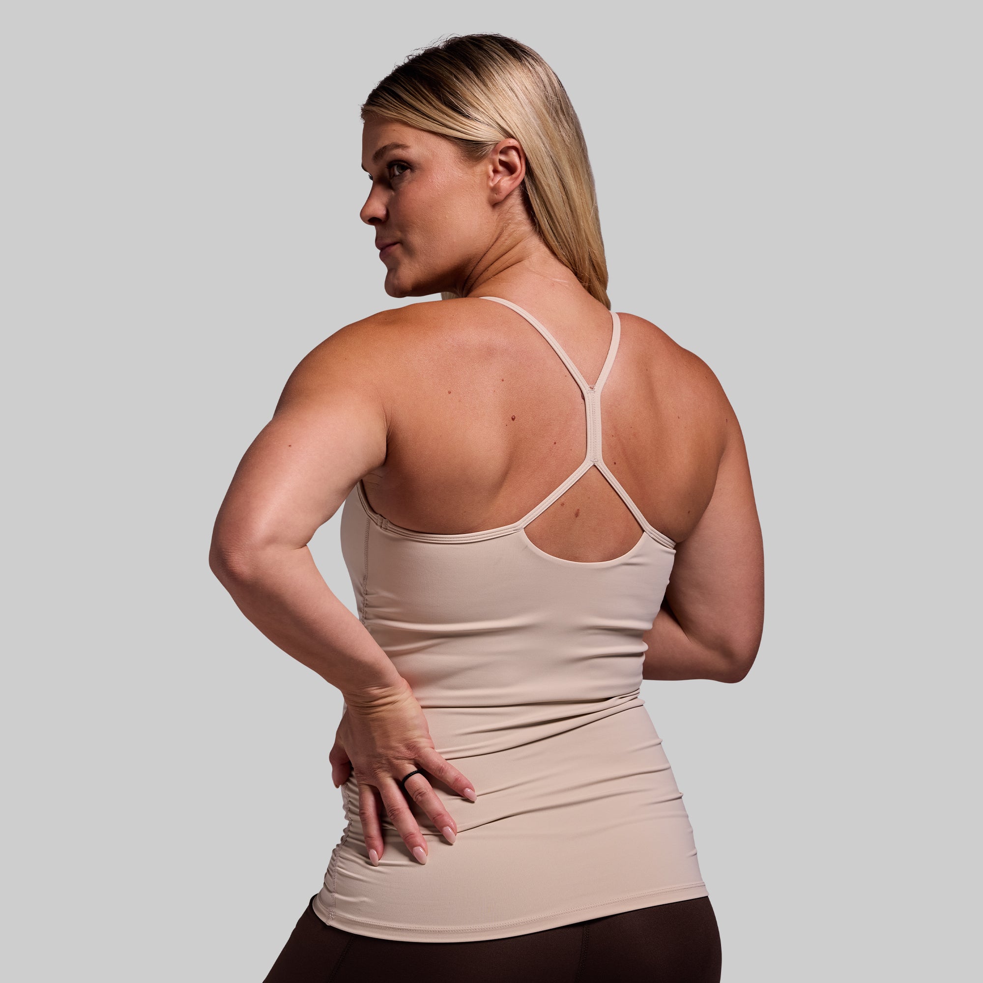 Maternity Drop Shot Tank (Oatmeal) - Image 2