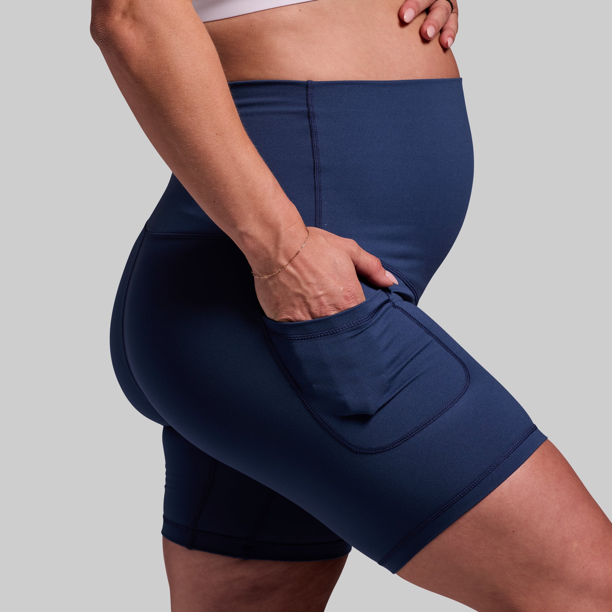 Maternity Biker Short (True Blue) - Image 2
