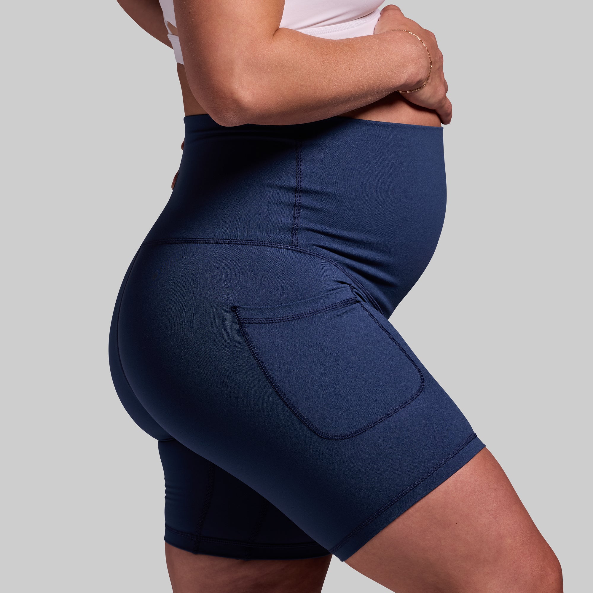 Maternity Biker Short (True Blue) - Image 4