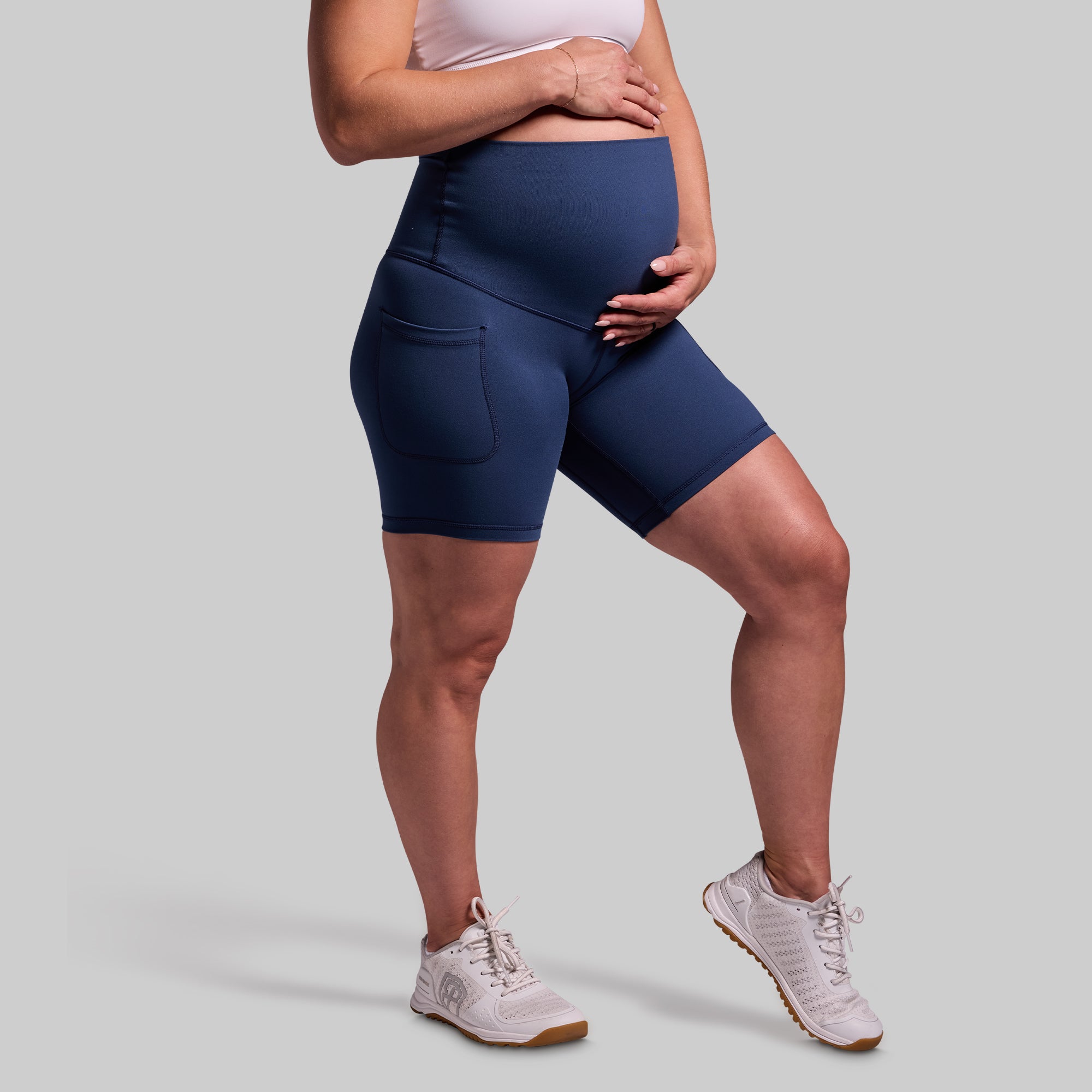 Maternity Biker Short (True Blue) - Image 5