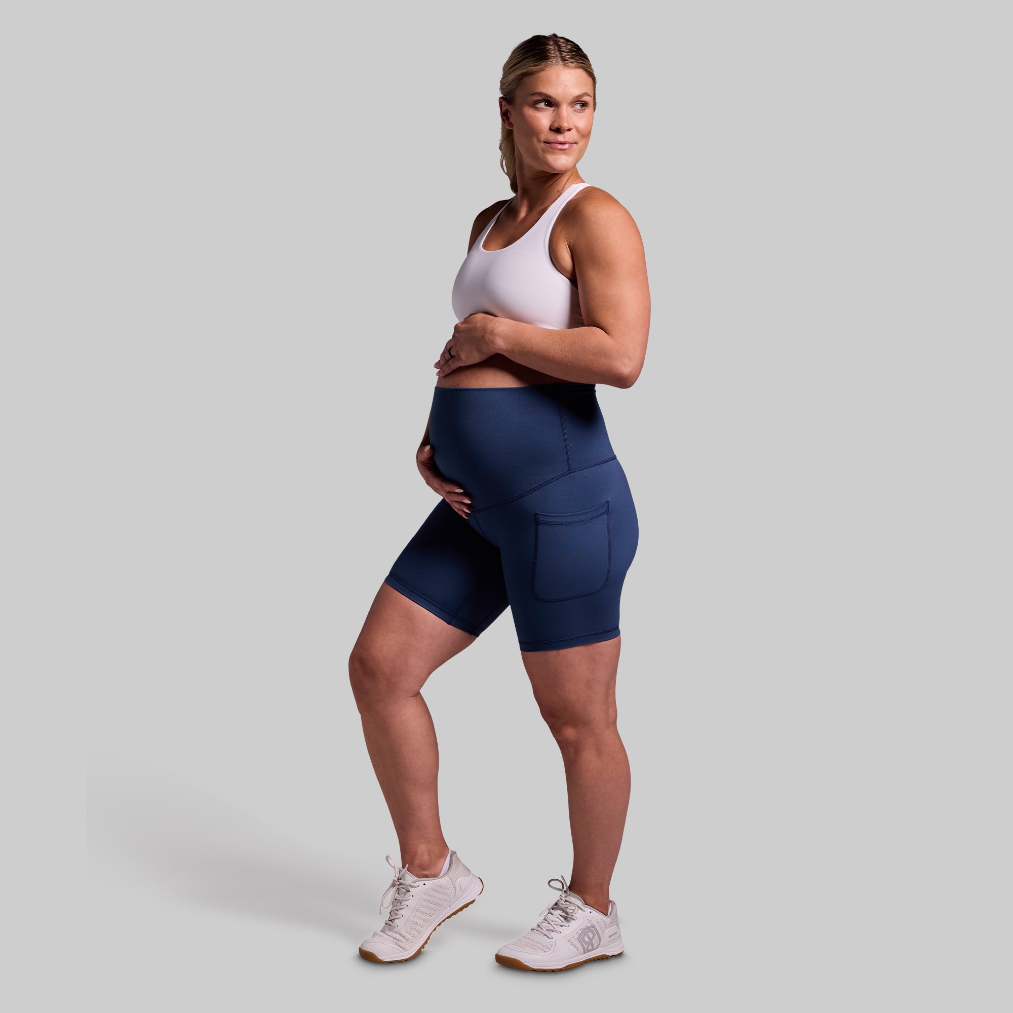 Maternity Biker Short (True Blue) - Image 8