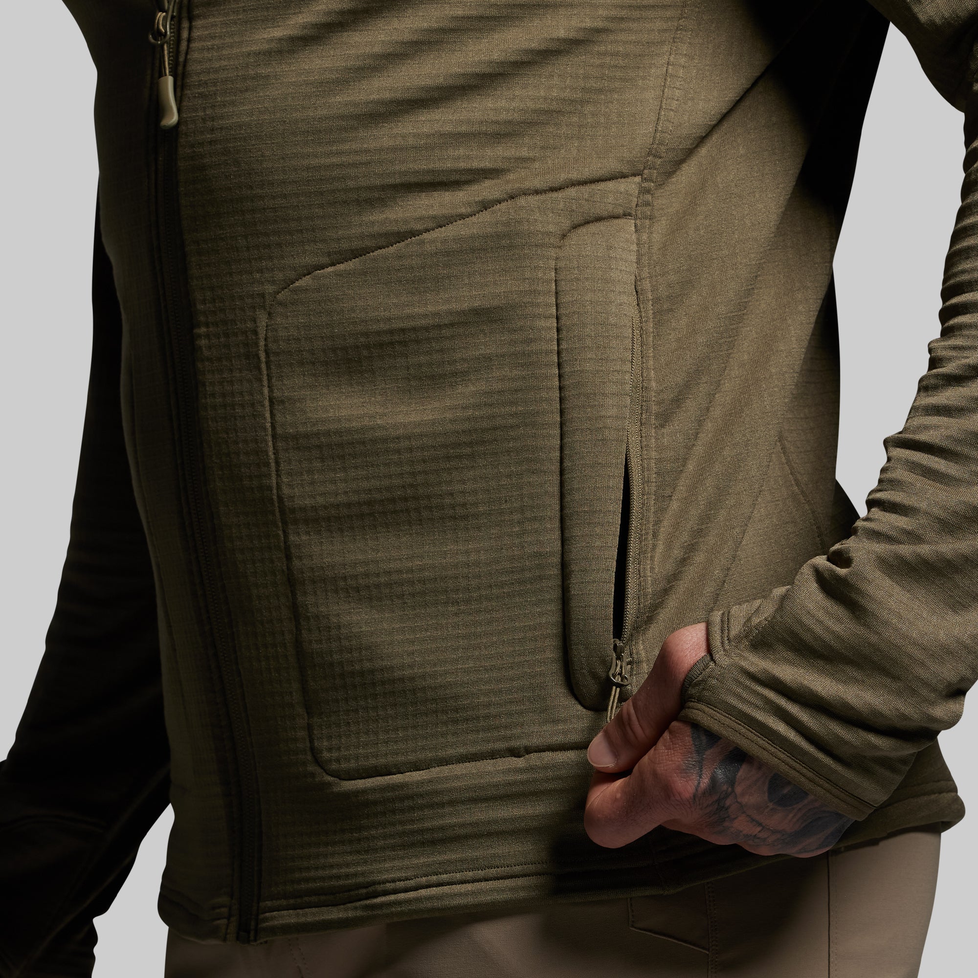 Quiver Full Zip Hoodie 2.0 (OD Green) - Image 6
