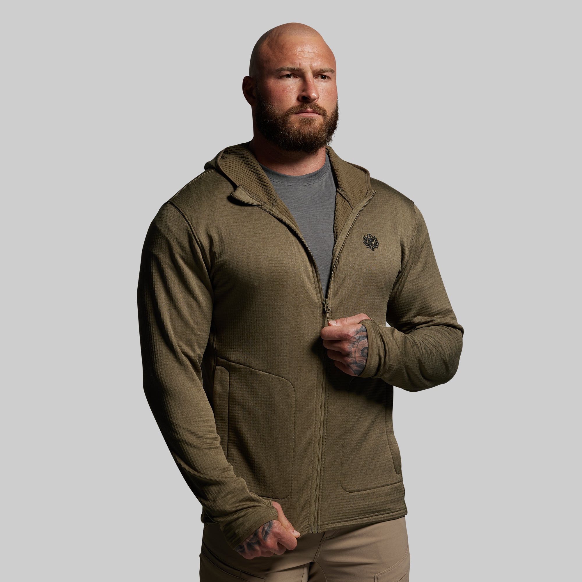 Quiver Full Zip Hoodie 2.0 (OD Green) - Image 4