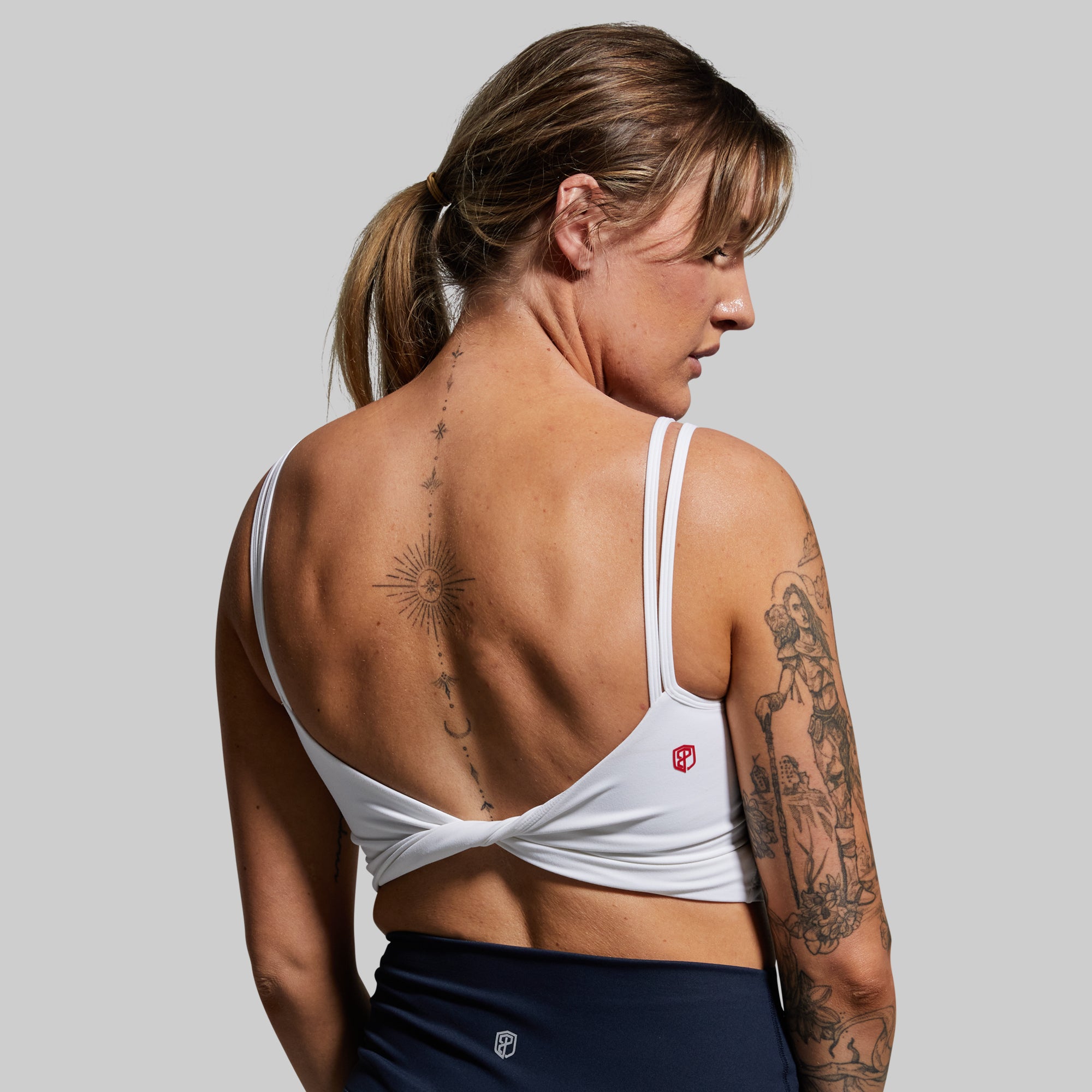 Don't Get It Twisted Sports Bra (Brand Strength-White) - Image 3