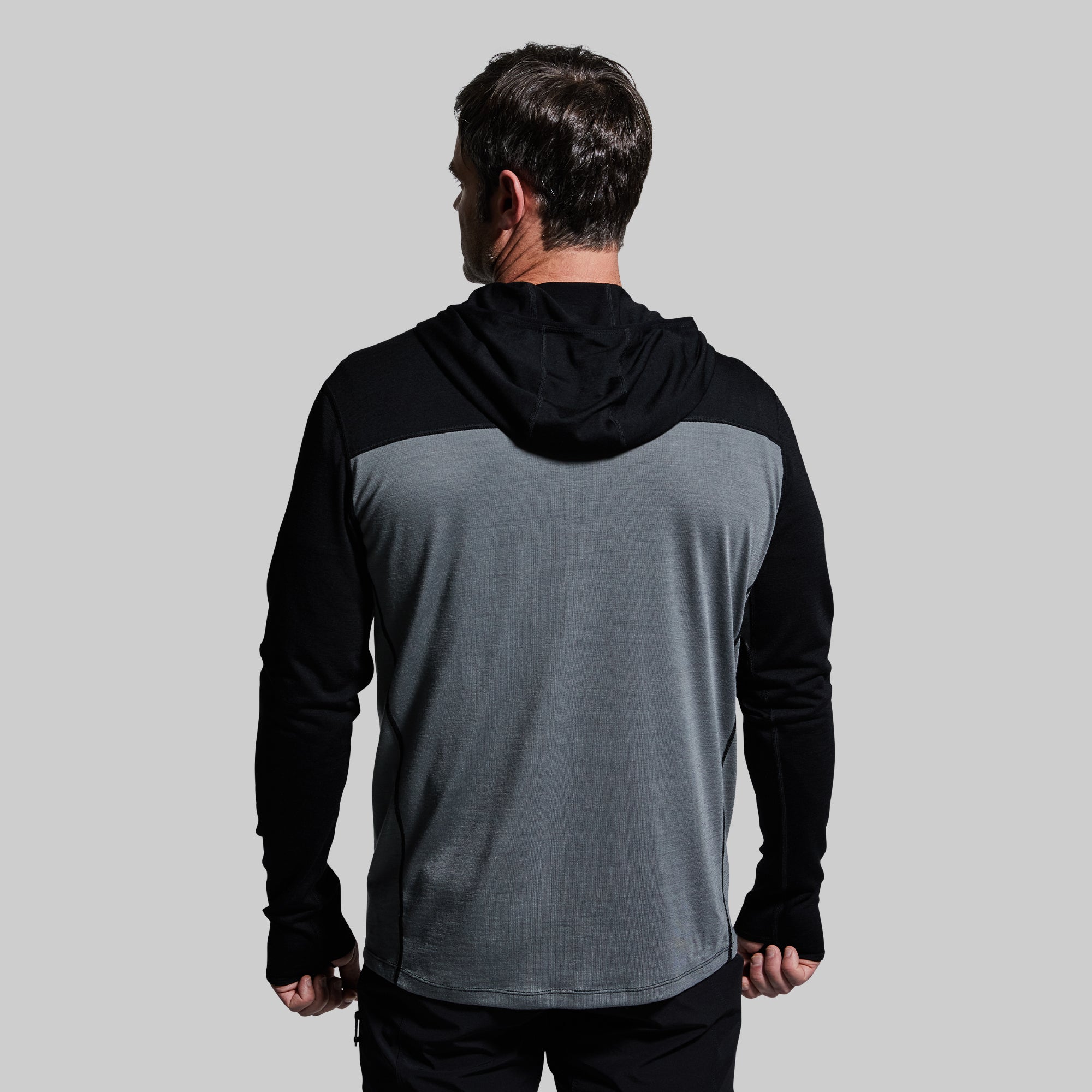 Men's Ridgeline Half Zip Hoodie (Black) - Image 2