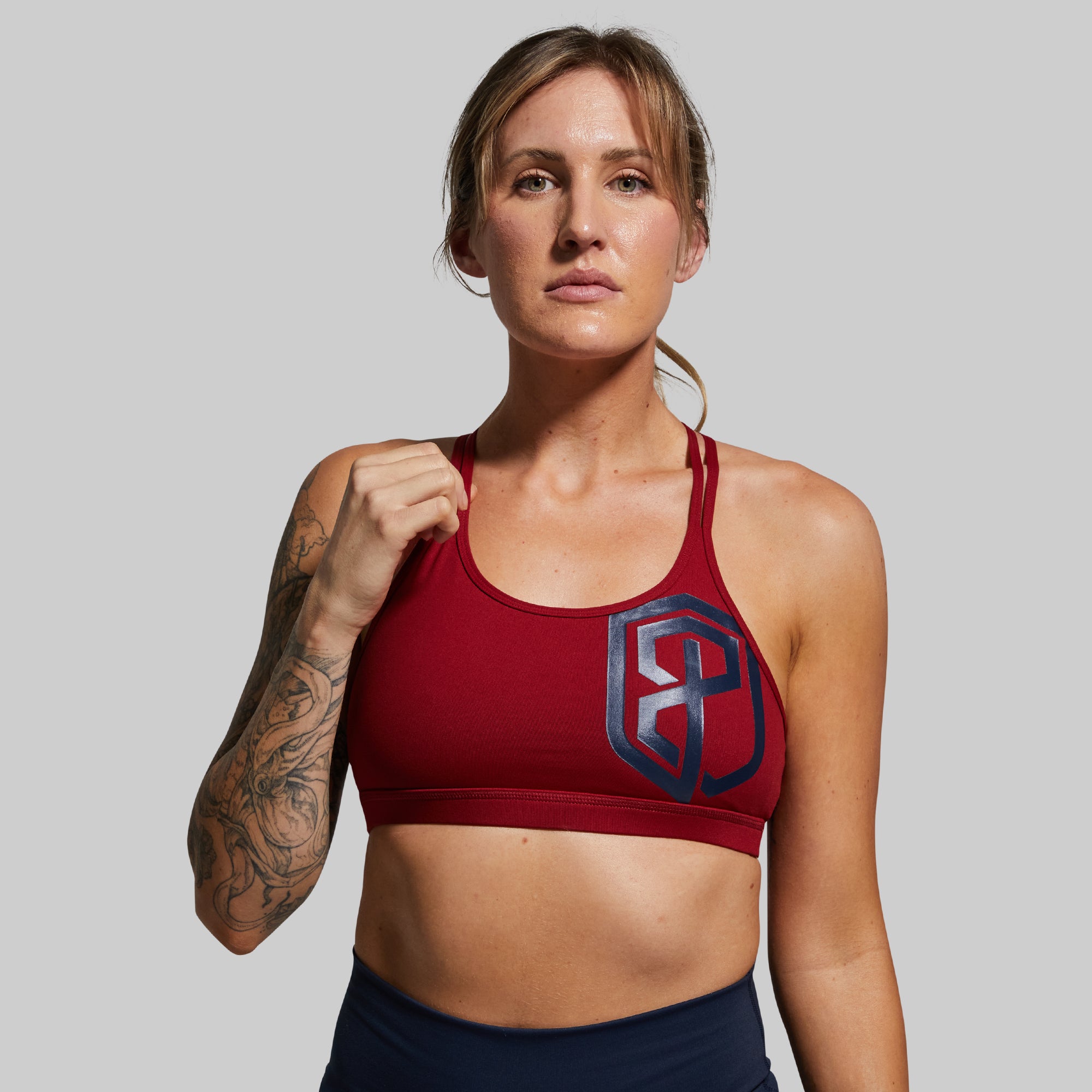 Warrior Original Sports Bra (Brand Strength-Wine) - Image 2