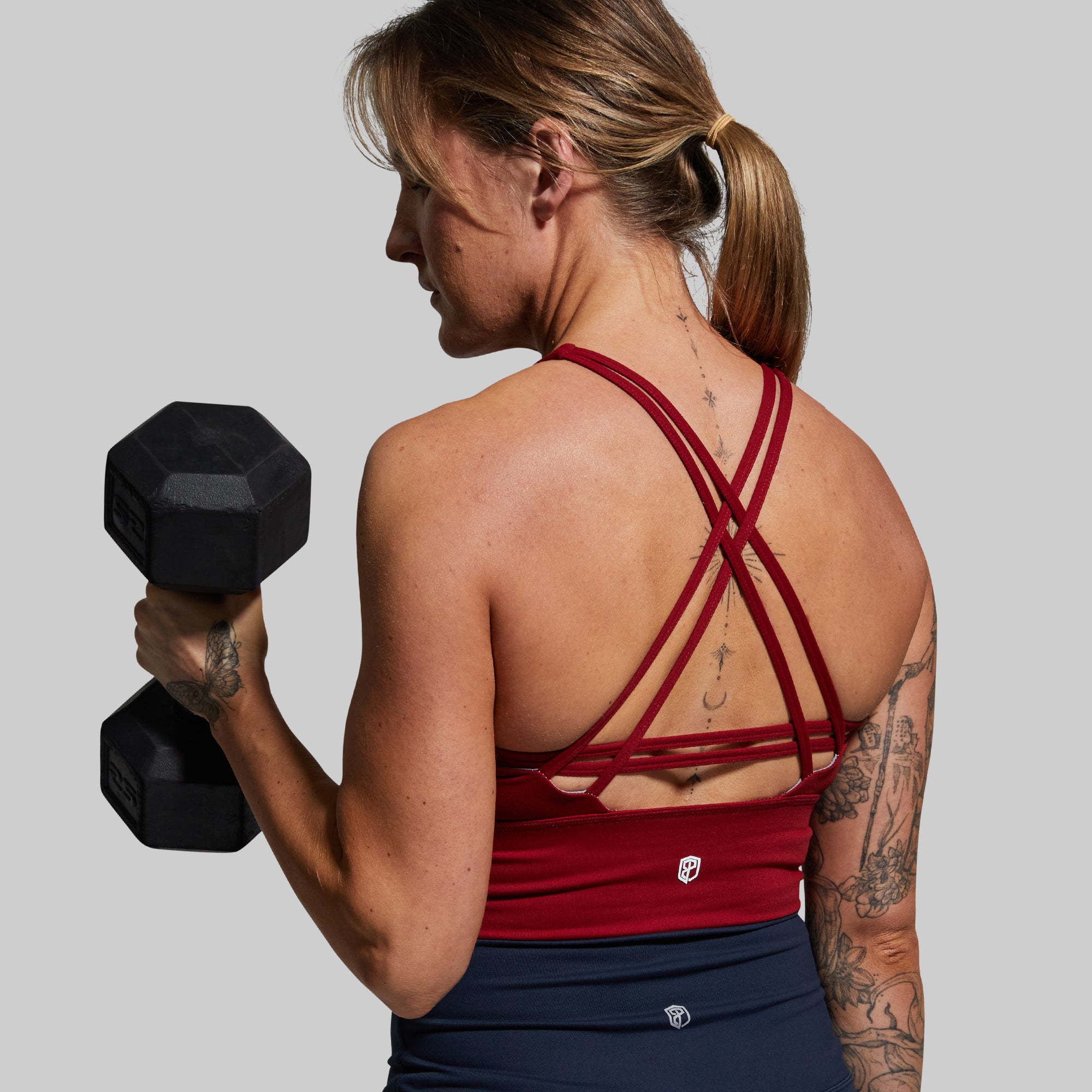 Crossfire Original Sports Bra (Brand Strength-Wine) - Image 4