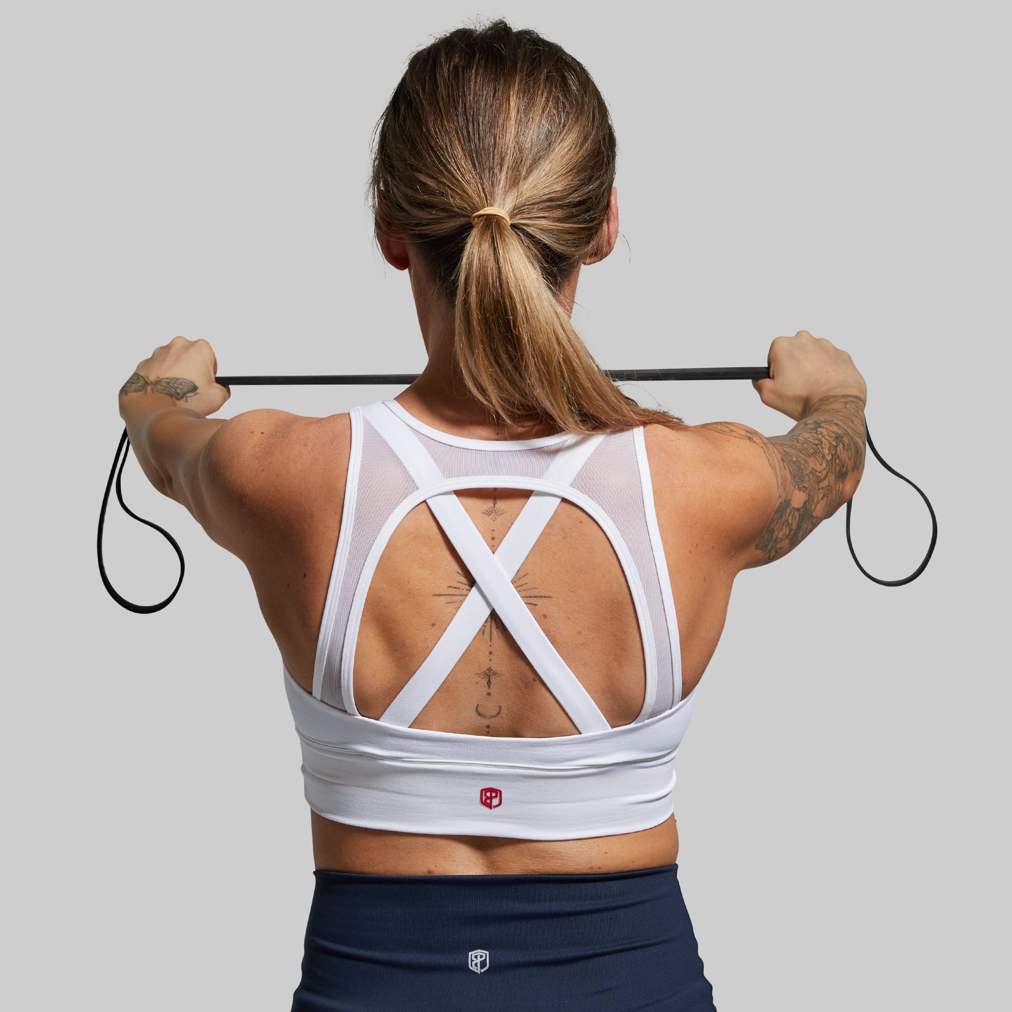X-Factor Sports Bra (Brand Strength-White) - Image 2