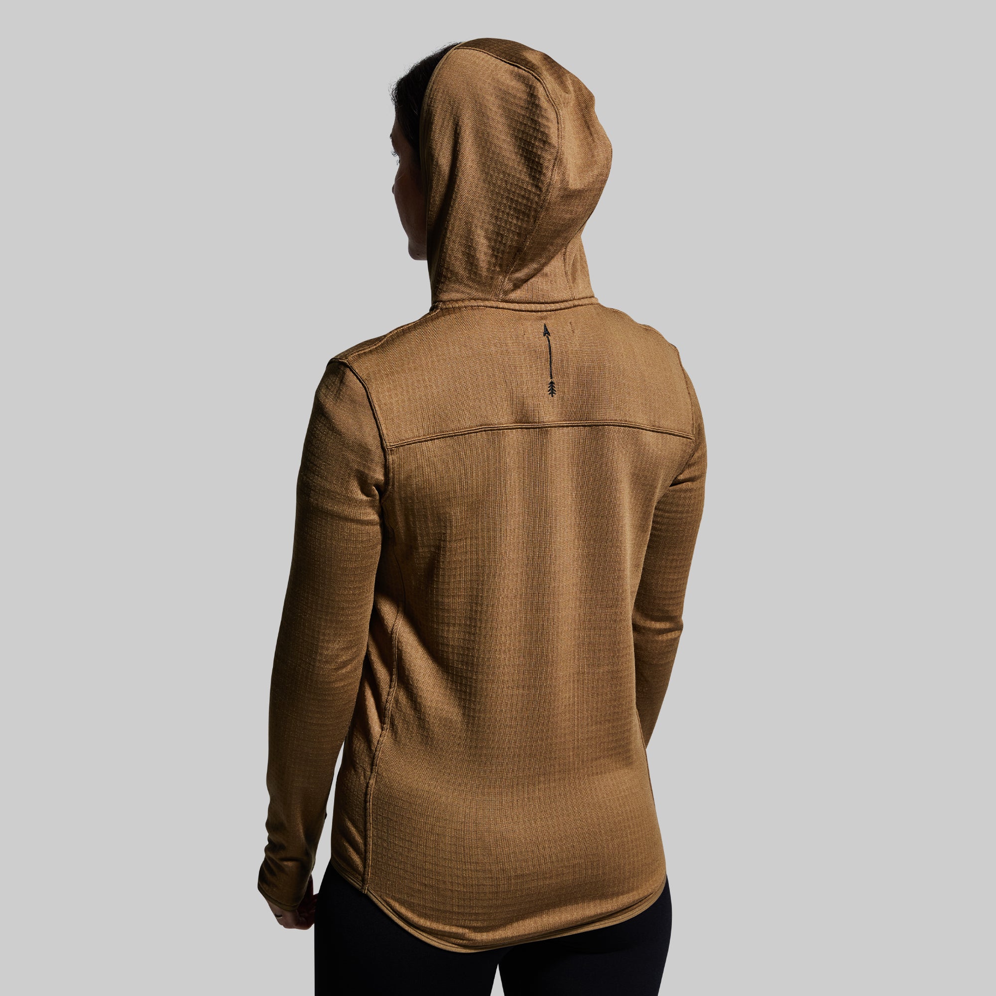 Women's Quiver Half Zip Hoodie (Coyote Brown) - Image 4
