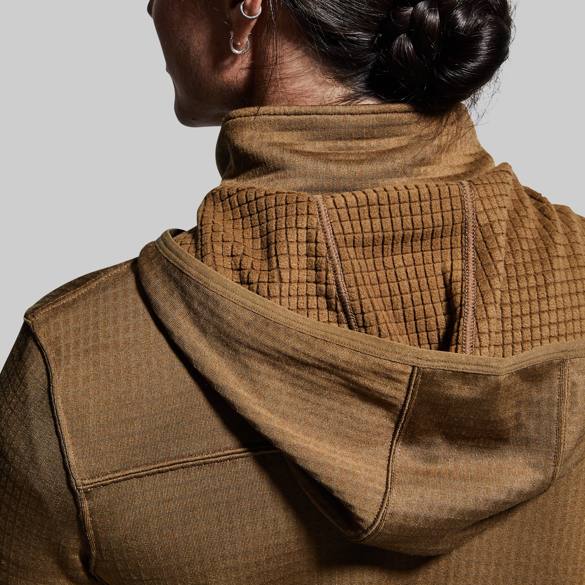 Women's Quiver Half Zip Hoodie (Coyote Brown) - Image 3