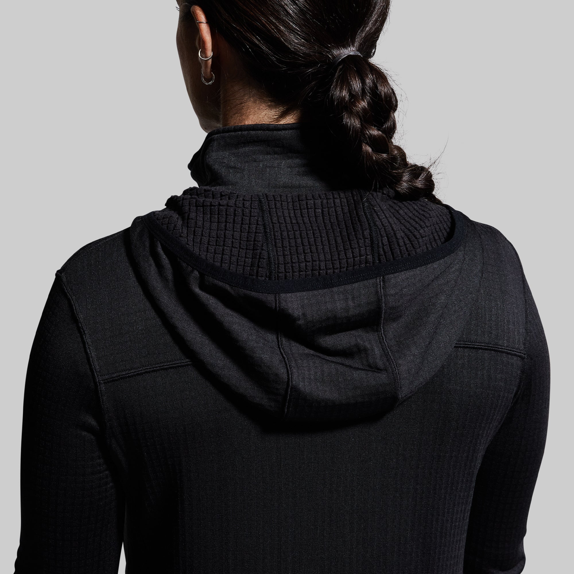Women's Quiver Half Zip Hoodie (Black) - Image 5
