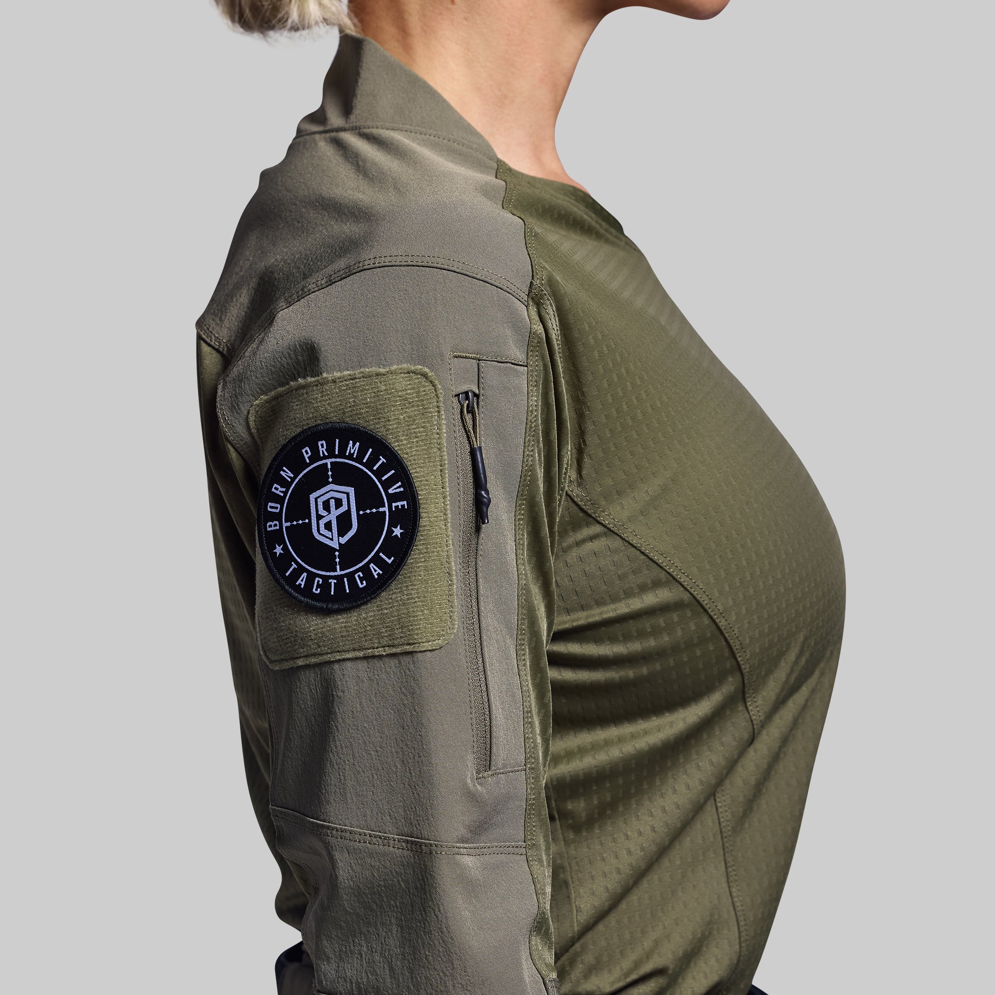 Women's Long Sleeve Op Top Pro (OD Green) - Image 6