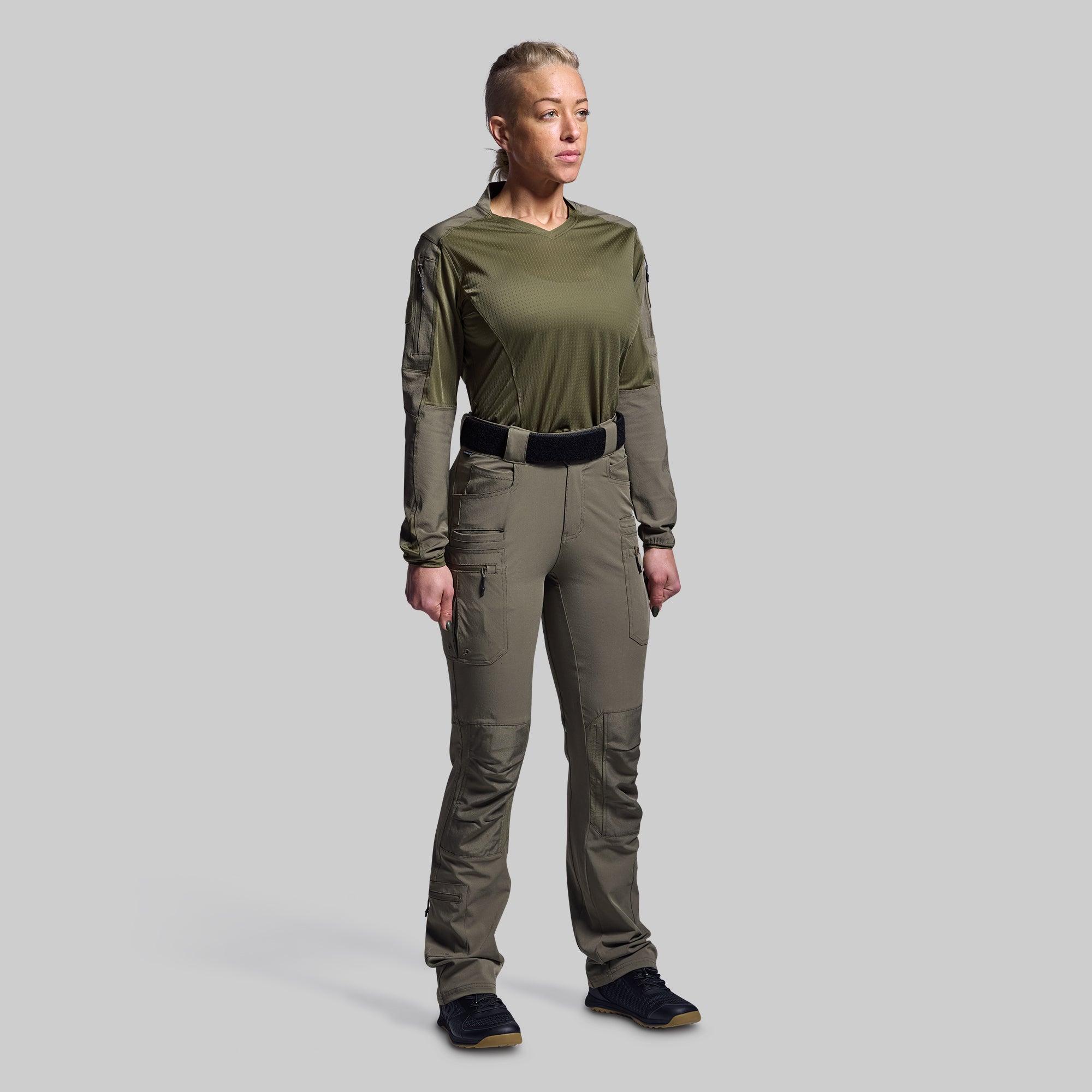 Women's Long Sleeve Op Top Pro (OD Green) - Image 9