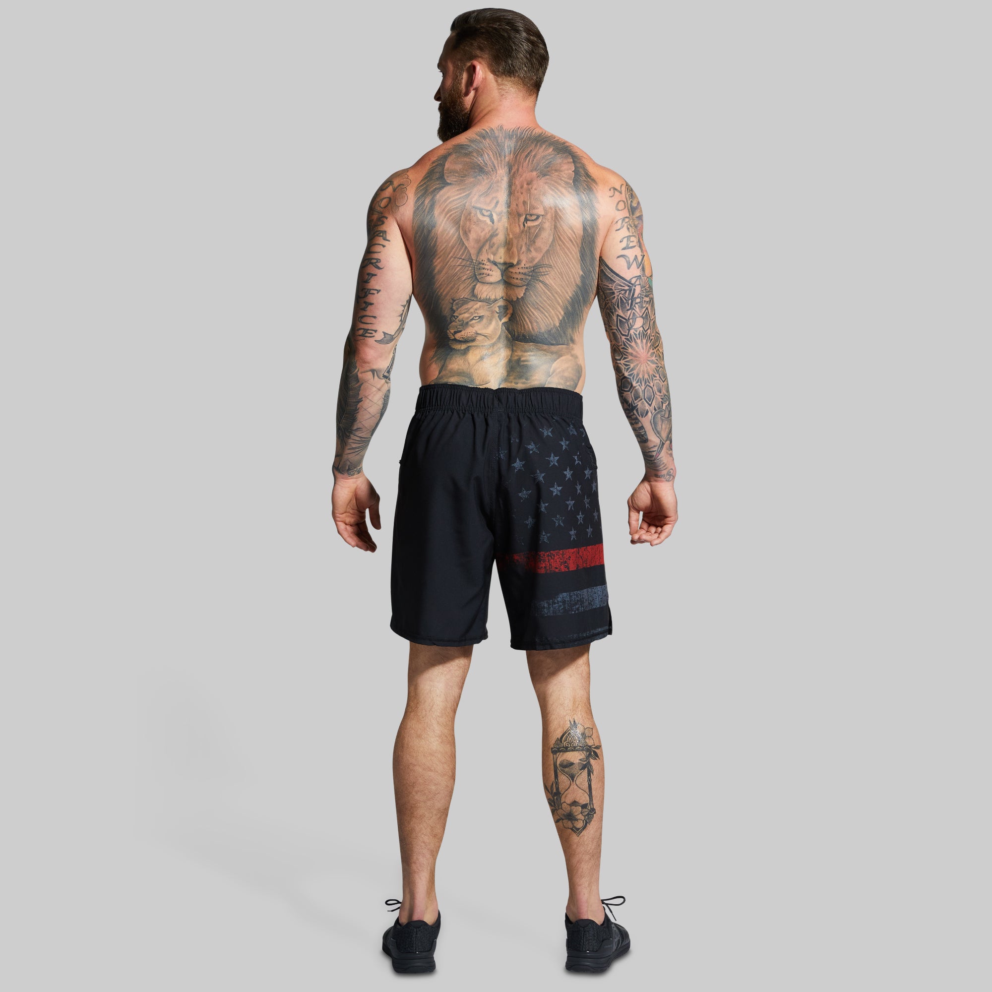 American Defender Short Velcro 3.0 (Thin Red Line Gunmetal) - Image 8