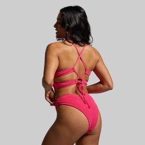 Sea Level Crinkle Bikini Top (Raspberry Sorbet)