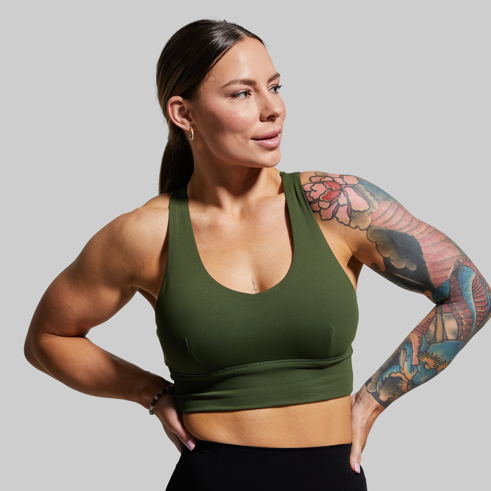 X-Factor Sports Bra (Tactical Green) - Image 2