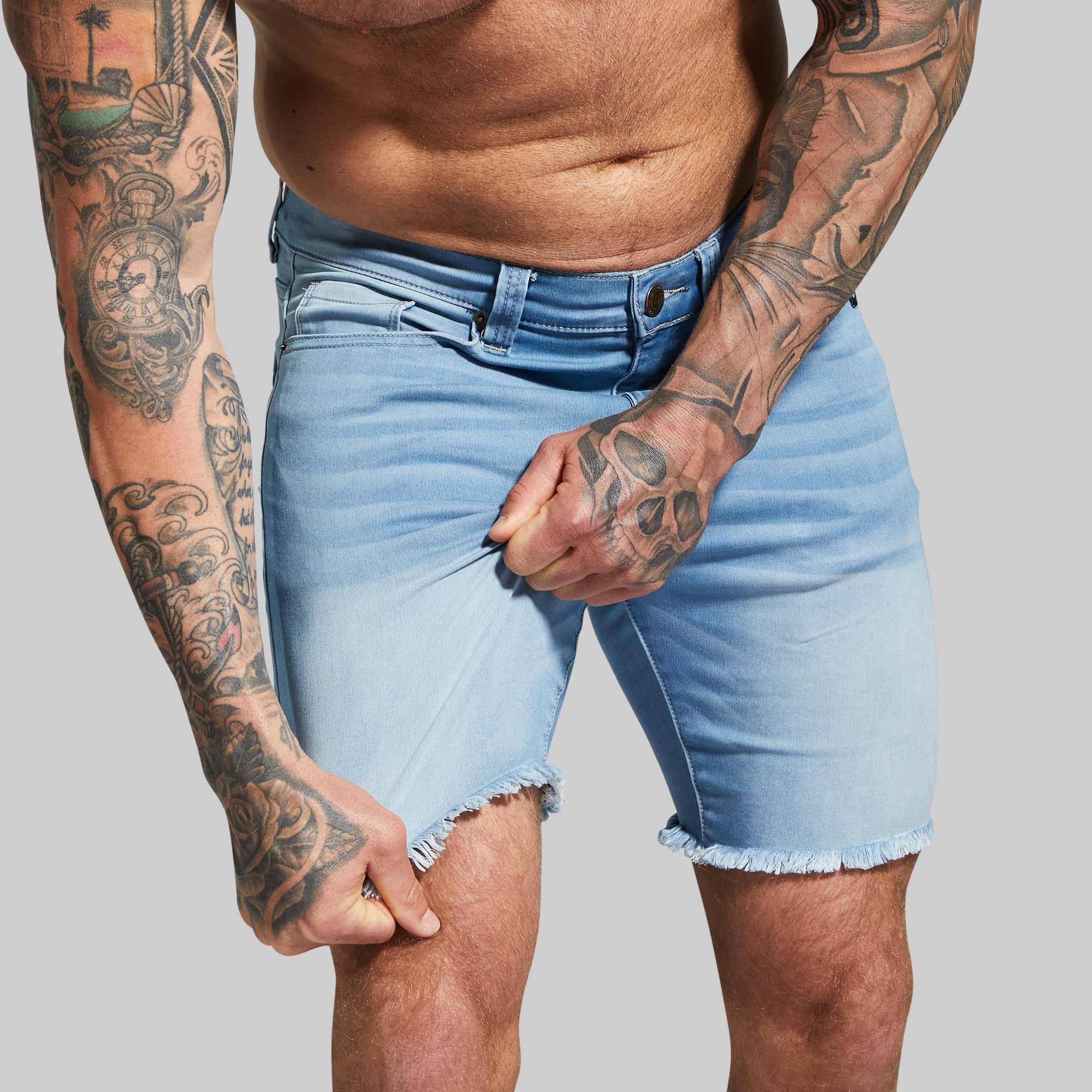 FLEX Stretchy Jort 7 (Light Wash) - Image 2