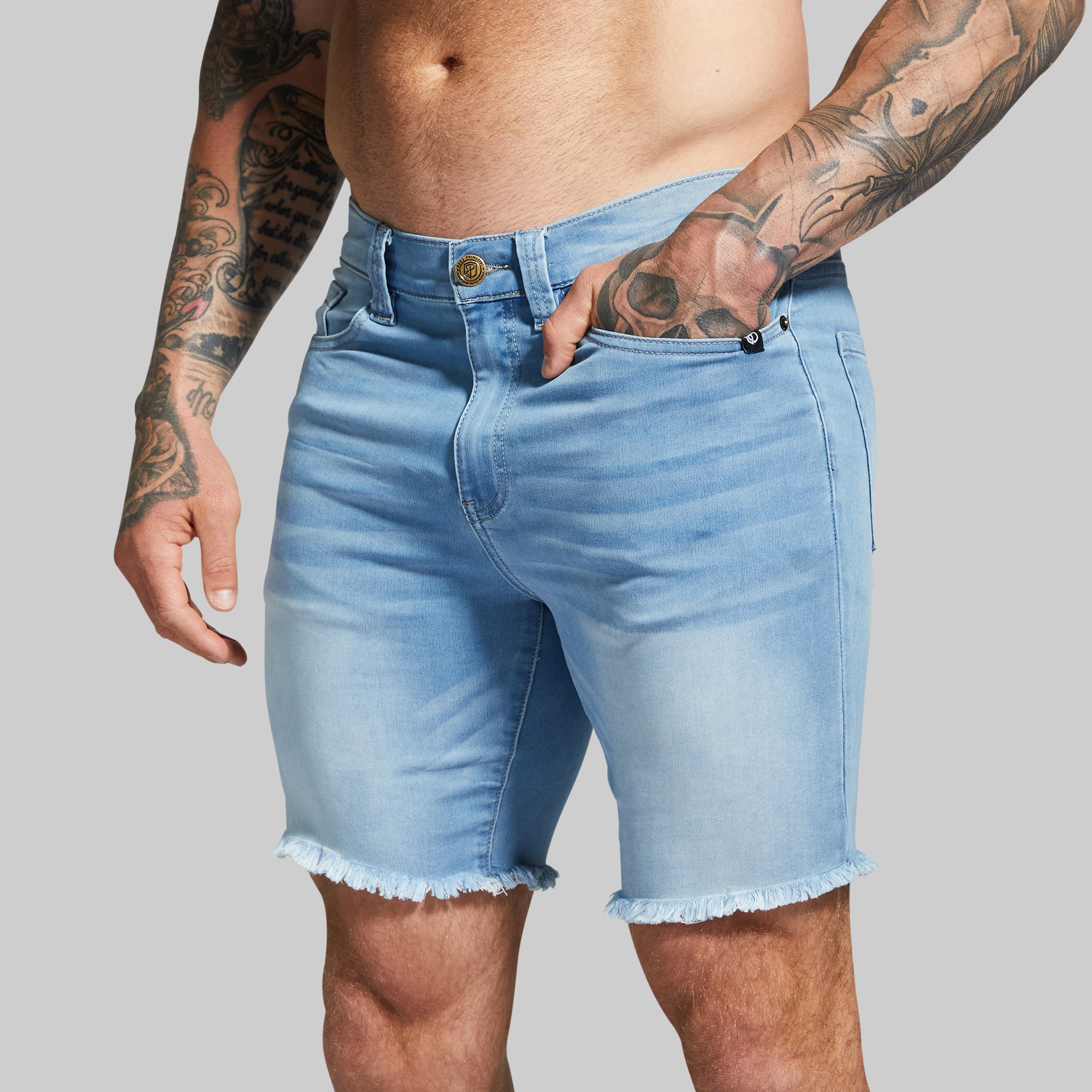 FLEX Stretchy Jort 7 (Light Wash)