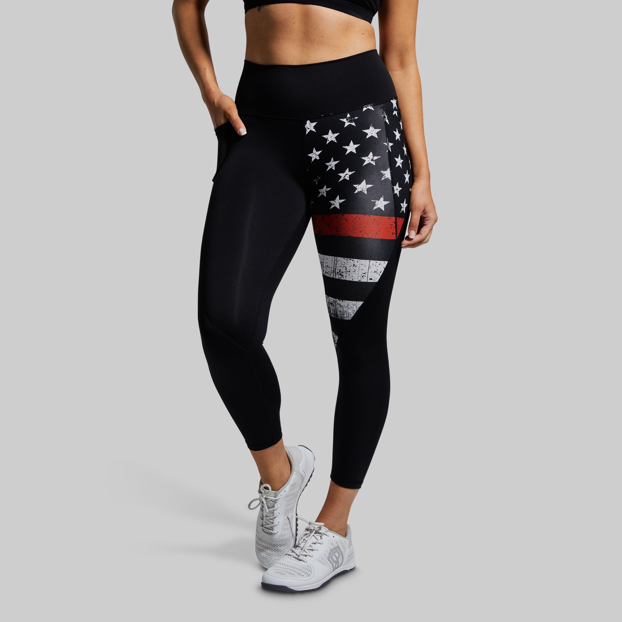 Synergy Legging w/ Pockets (Thin Red Line) - Image 3