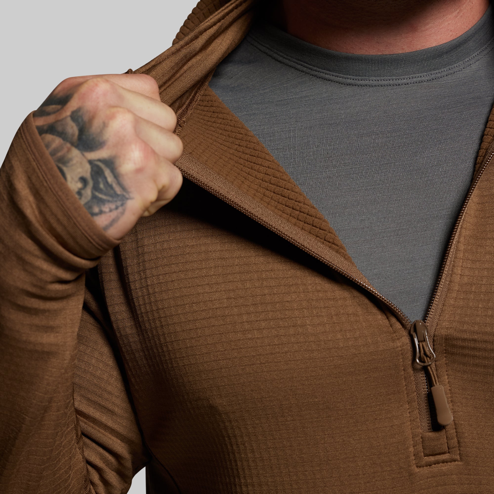 Quiver Half Zip Hoodie 2.0 (Coyote Brown) - Image 7