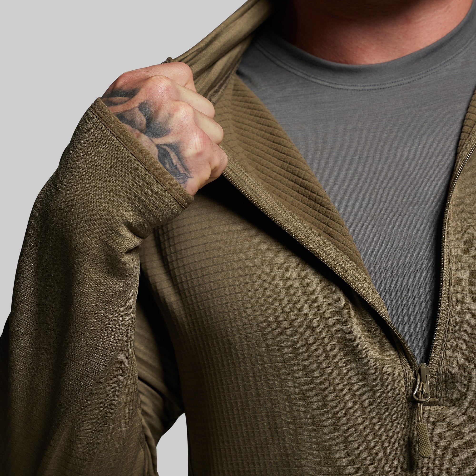 Quiver Half Zip Hoodie 2.0 (OD Green) - Image 7