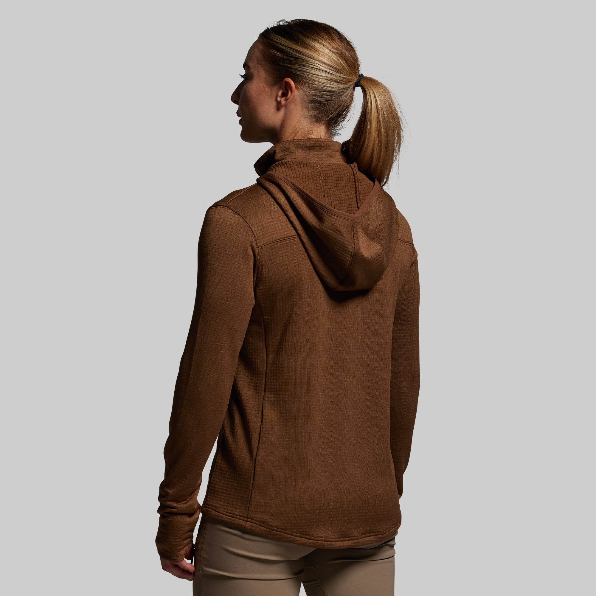 Women's Quiver Half Zip Hoodie 2.0 (Coyote Brown) - Image 2