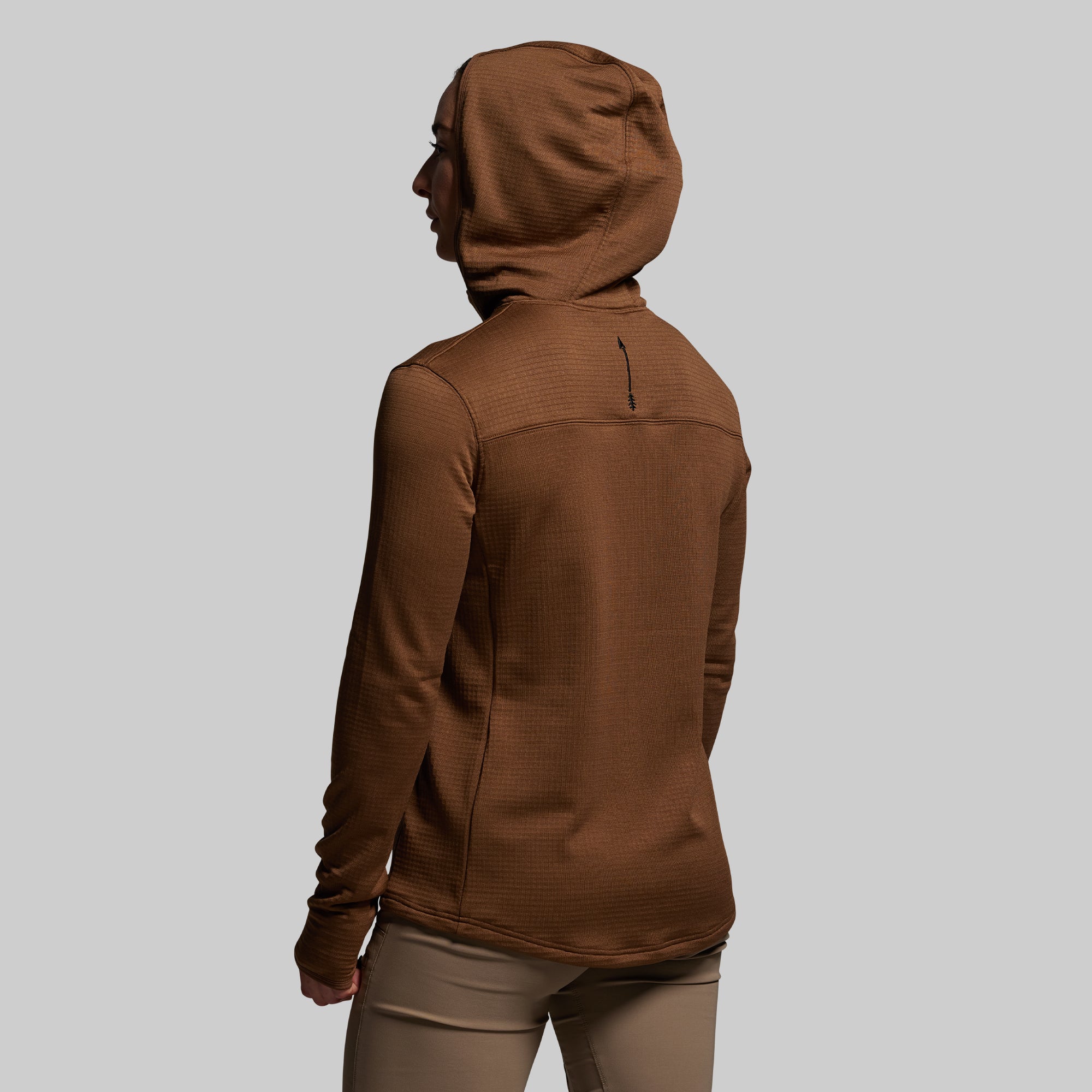 Women's Quiver Full Zip Hoodie 2.0 (Coyote Brown) - Image 9