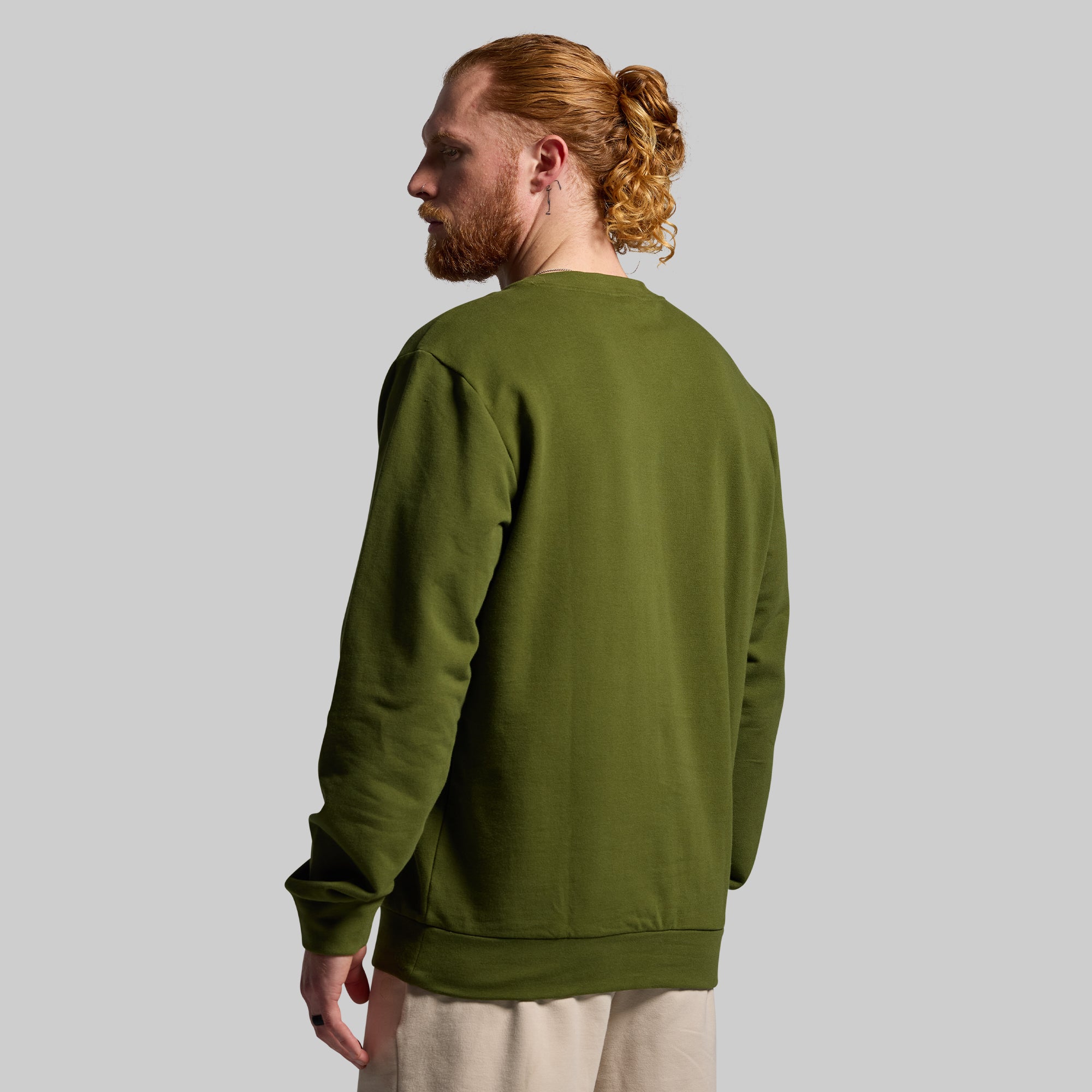 Men's Unmatched Crew Sweatshirt (Military Green) - Image 2