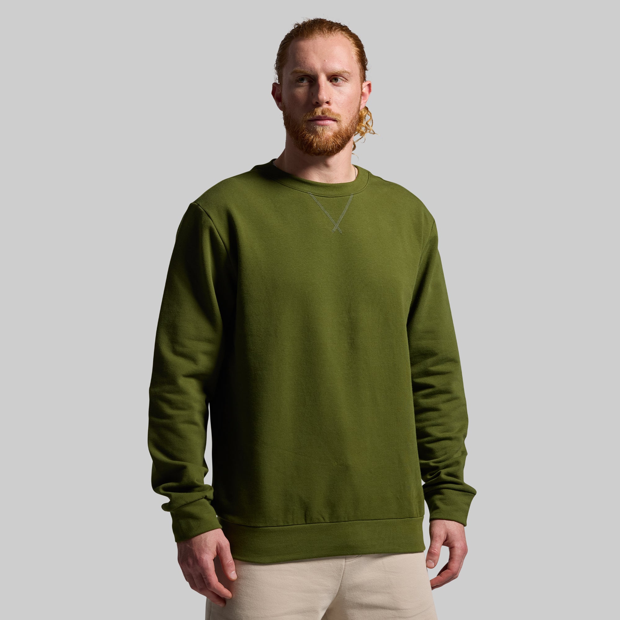 Men's Unmatched Crew Sweatshirt (Military Green)